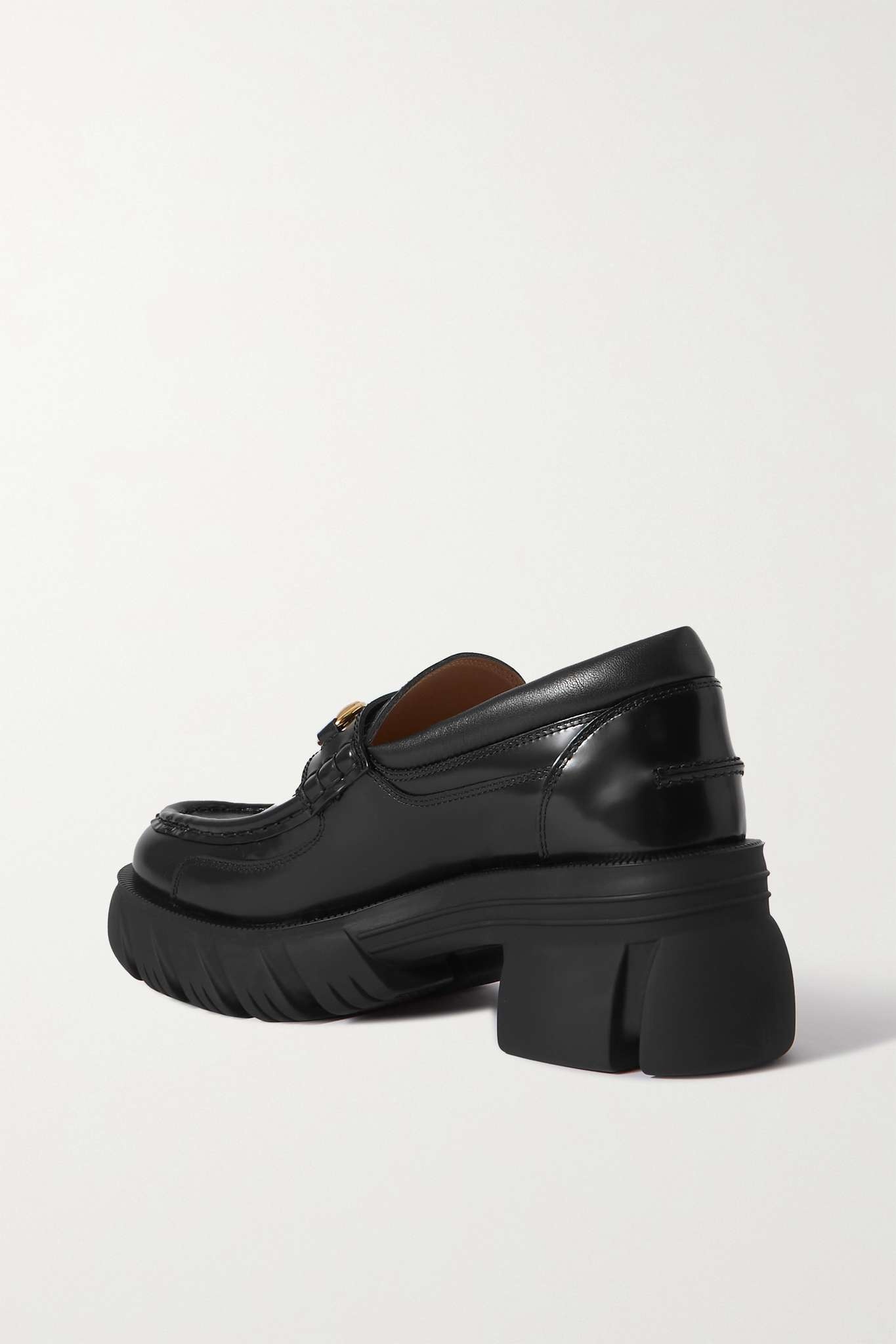 Romance horsebit-detailed leather platform loafers - 3