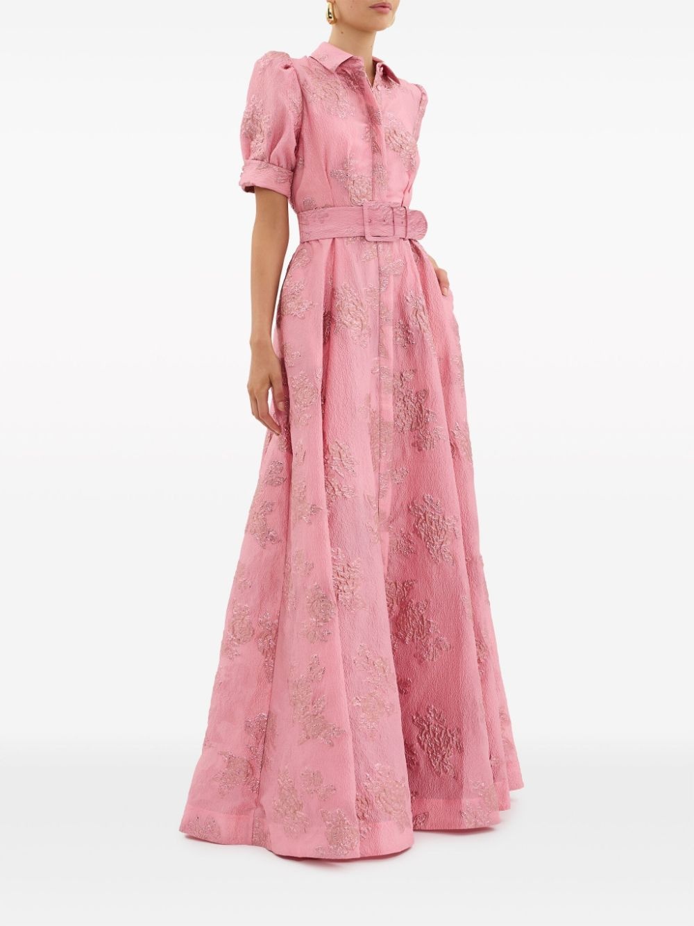 Annette floral-brocade gown - 3