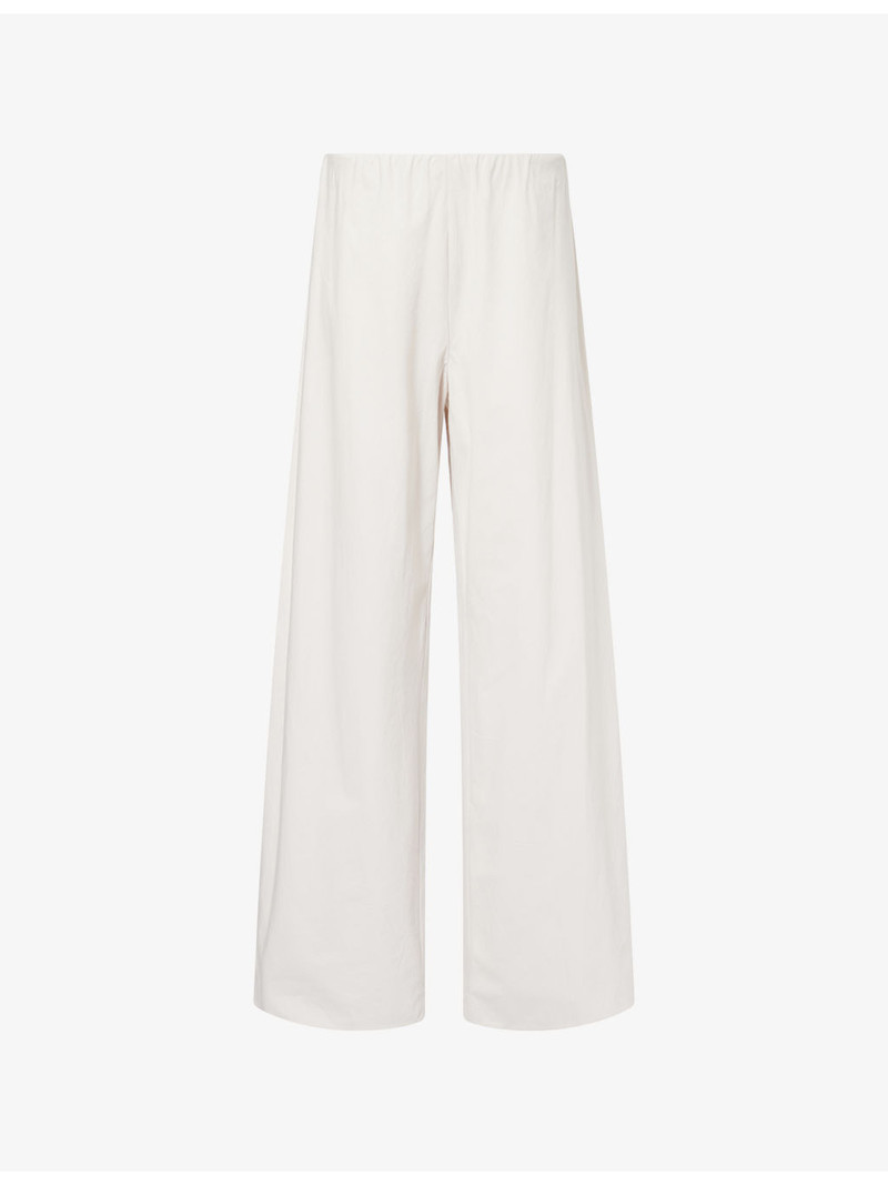 Colette Wide-Leg Cotton Trousers 1