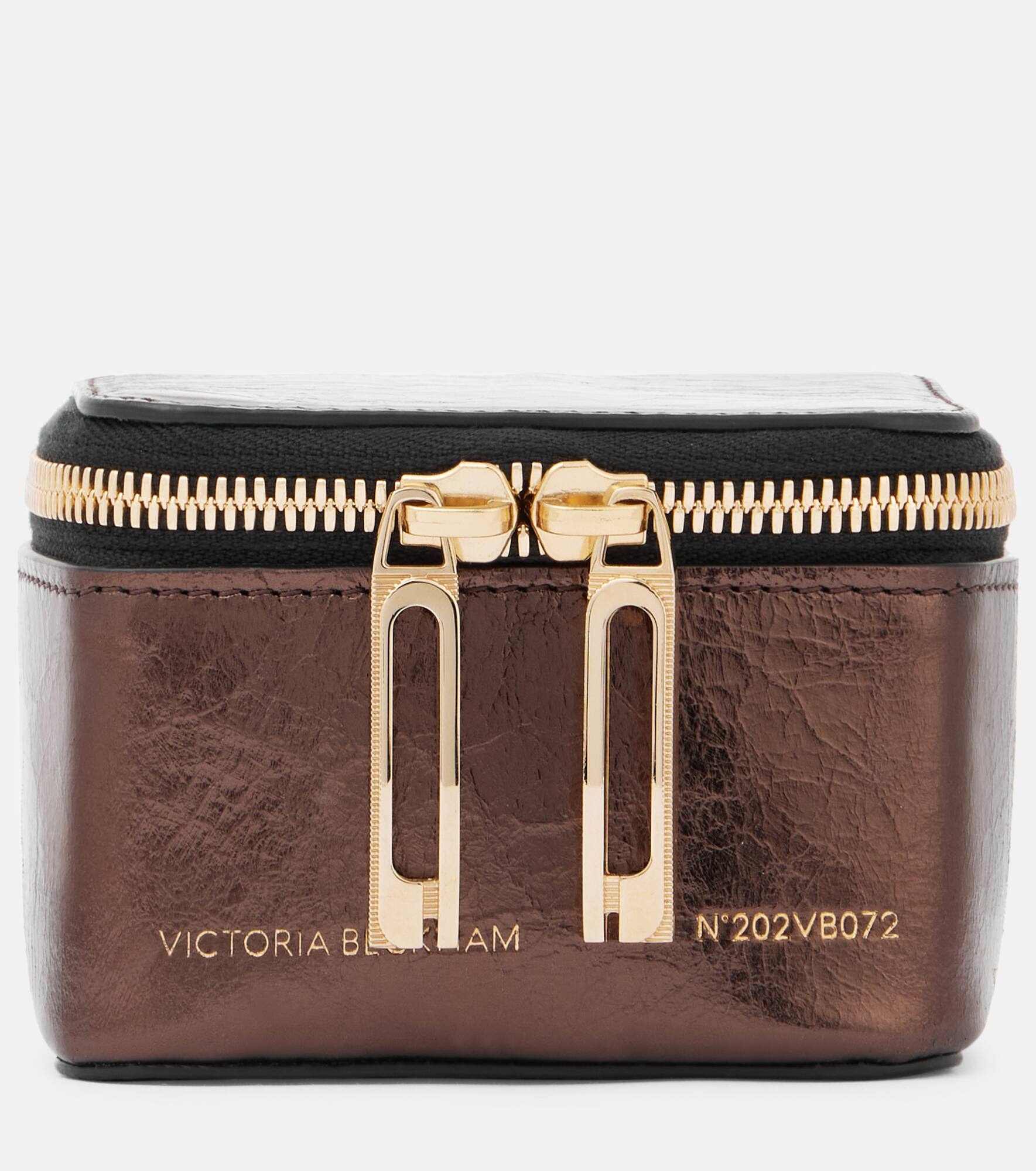 Micro metallic leather vanity bag - 1