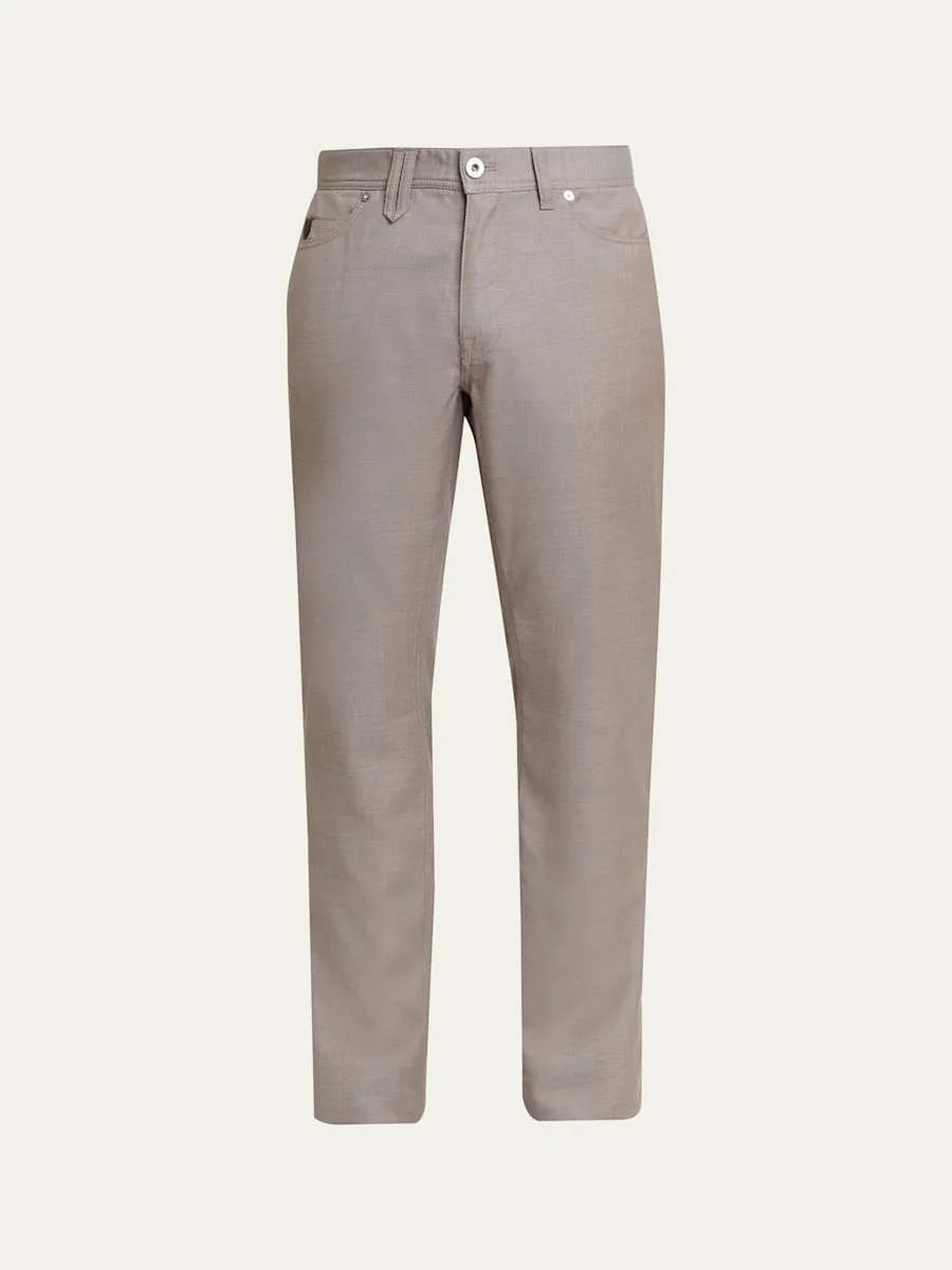 Men's Wool Slim-Fit Jeans - 1