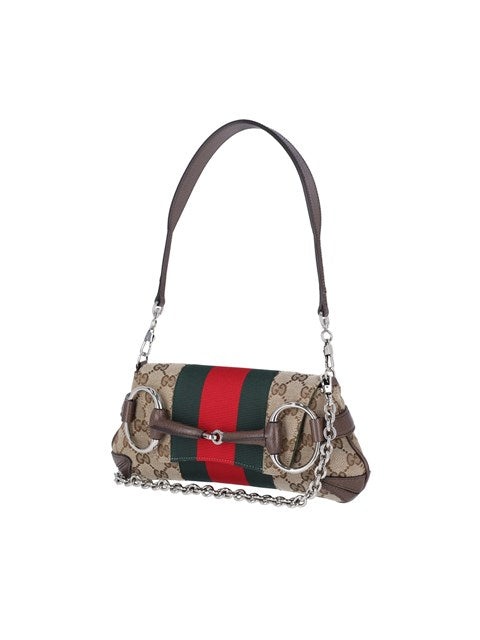 Gucci GG supreme small shoulder bag with chain - 2