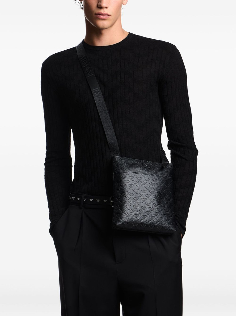 EMPORIO ARMANI logo messenger bag outlook