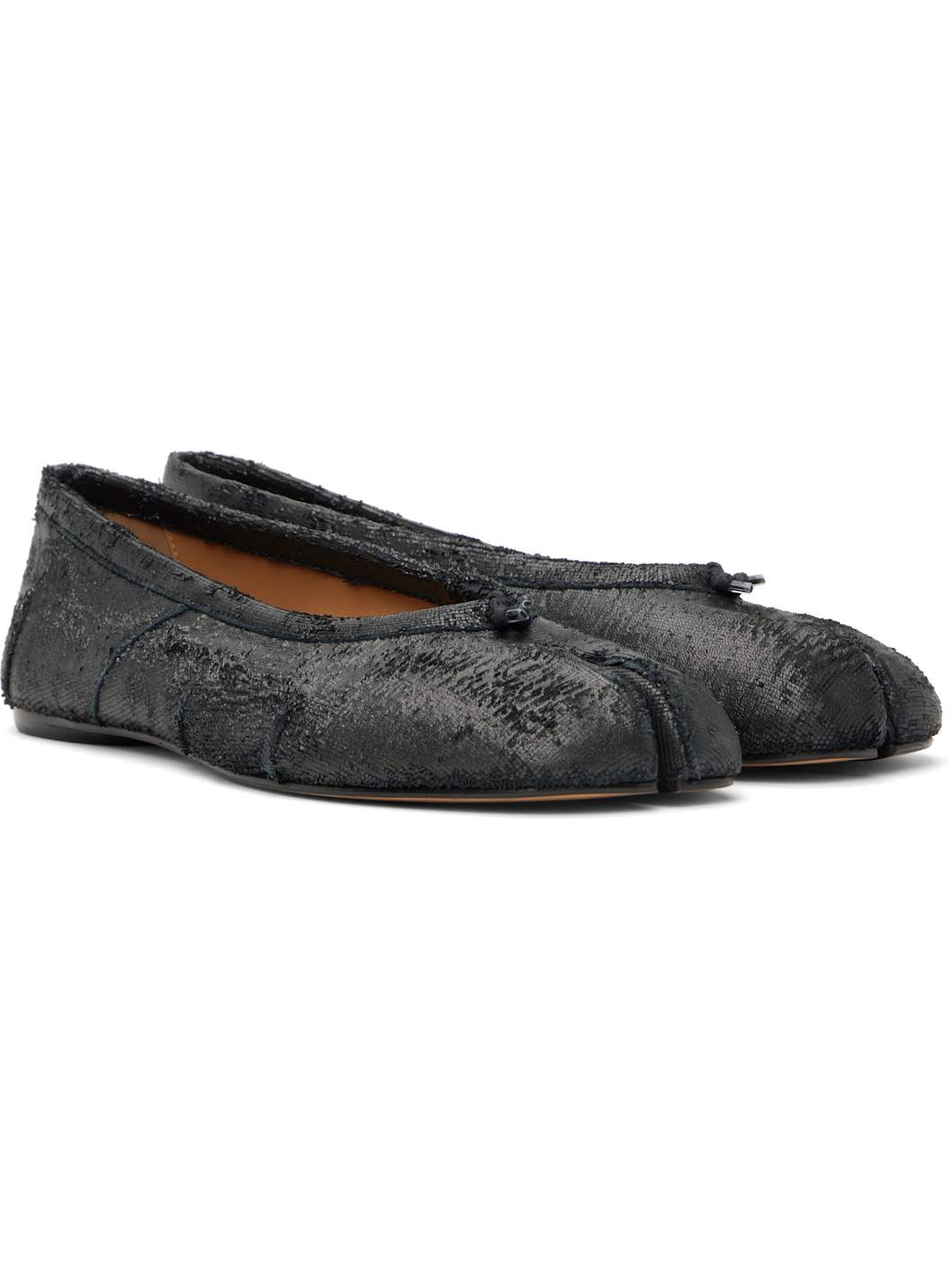 Black Tabi New Ballerina Flats - 4