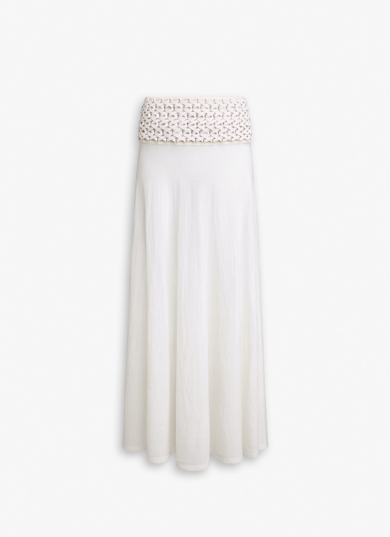 LONG FLUID KNITTED SKIRT 1