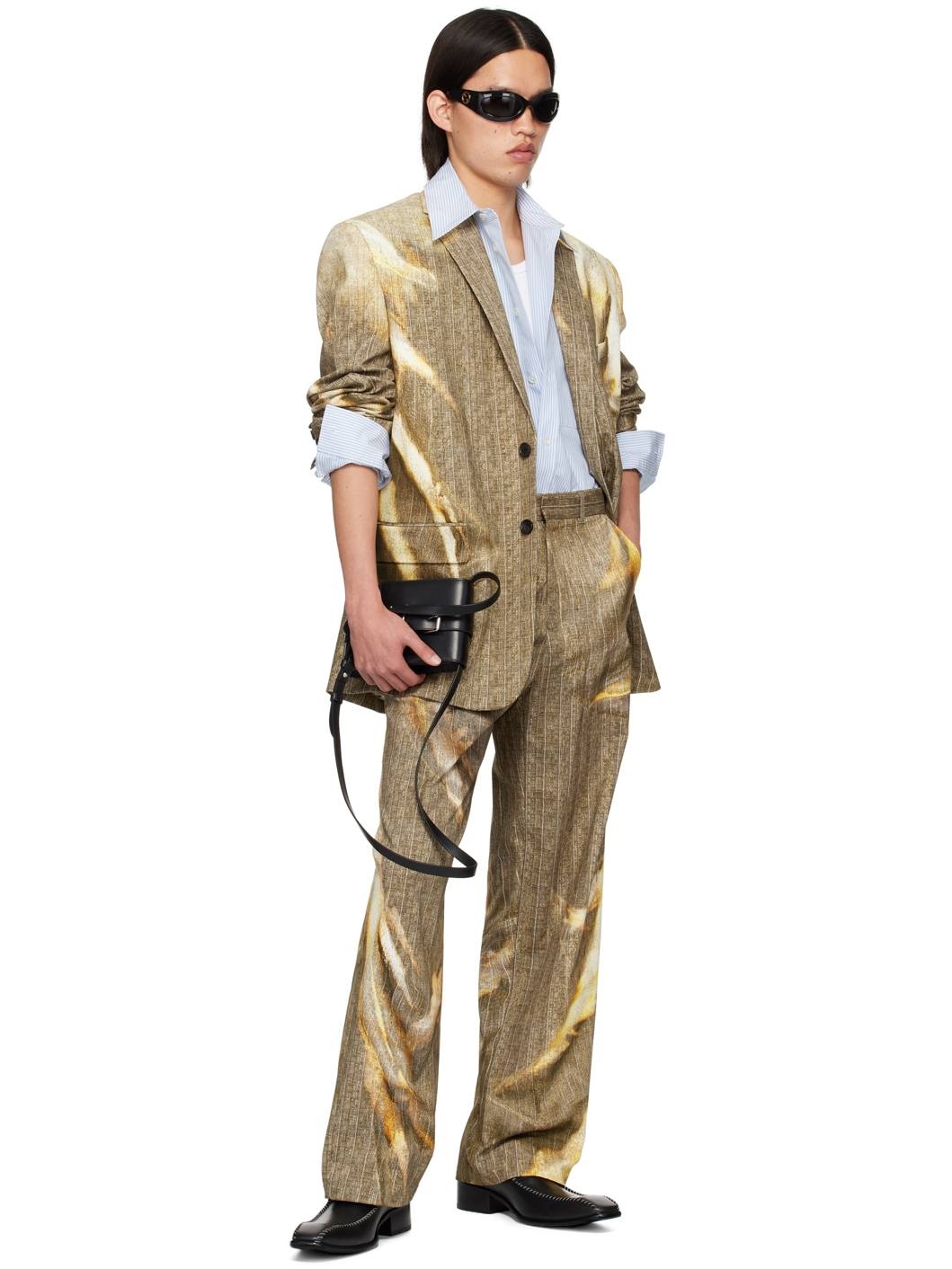 Beige Sun Bleached Blazer - 5
