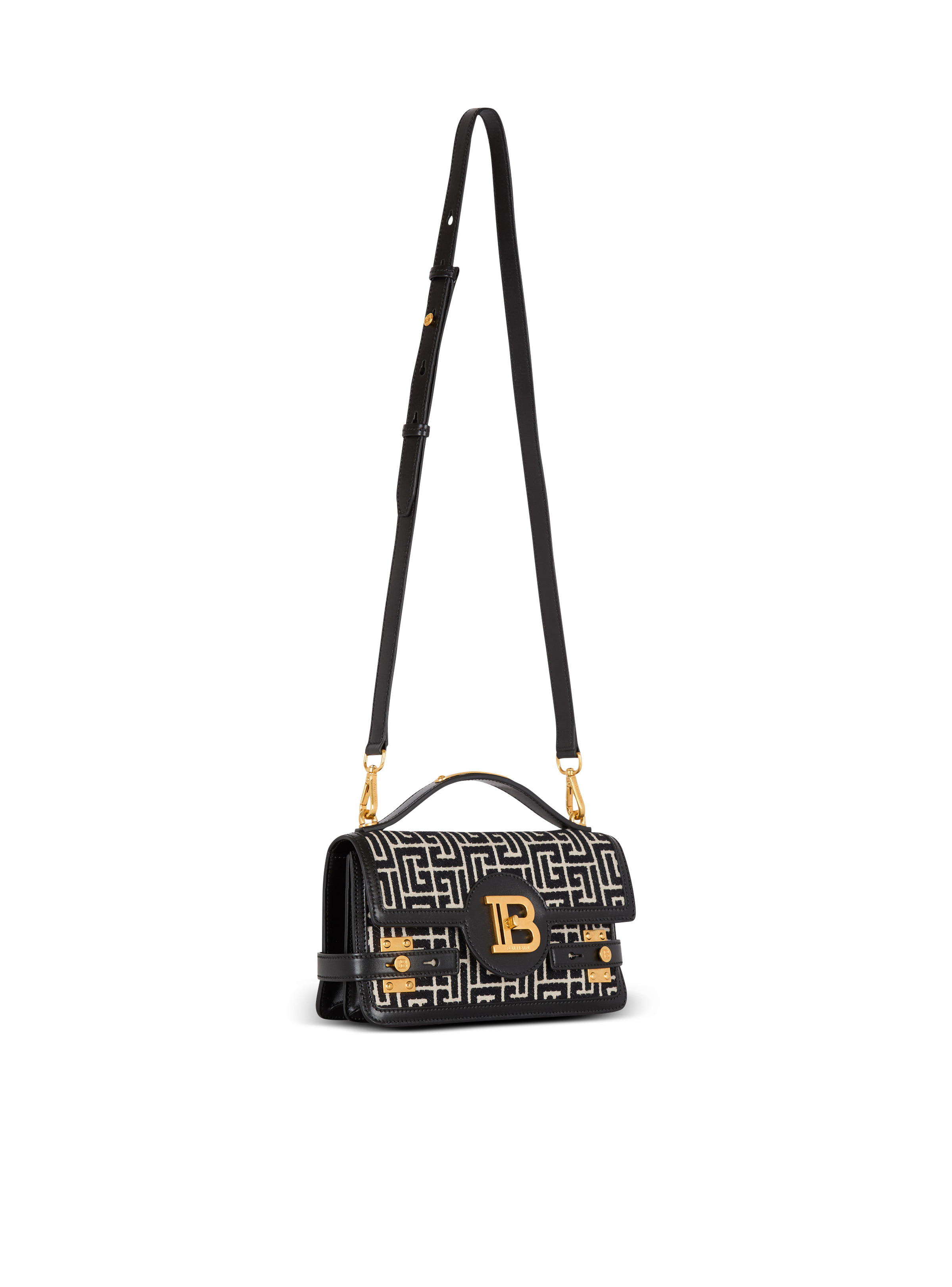 B-Buzz Shoulder 24 bag in calfskin and PB jacquard canvas - 3