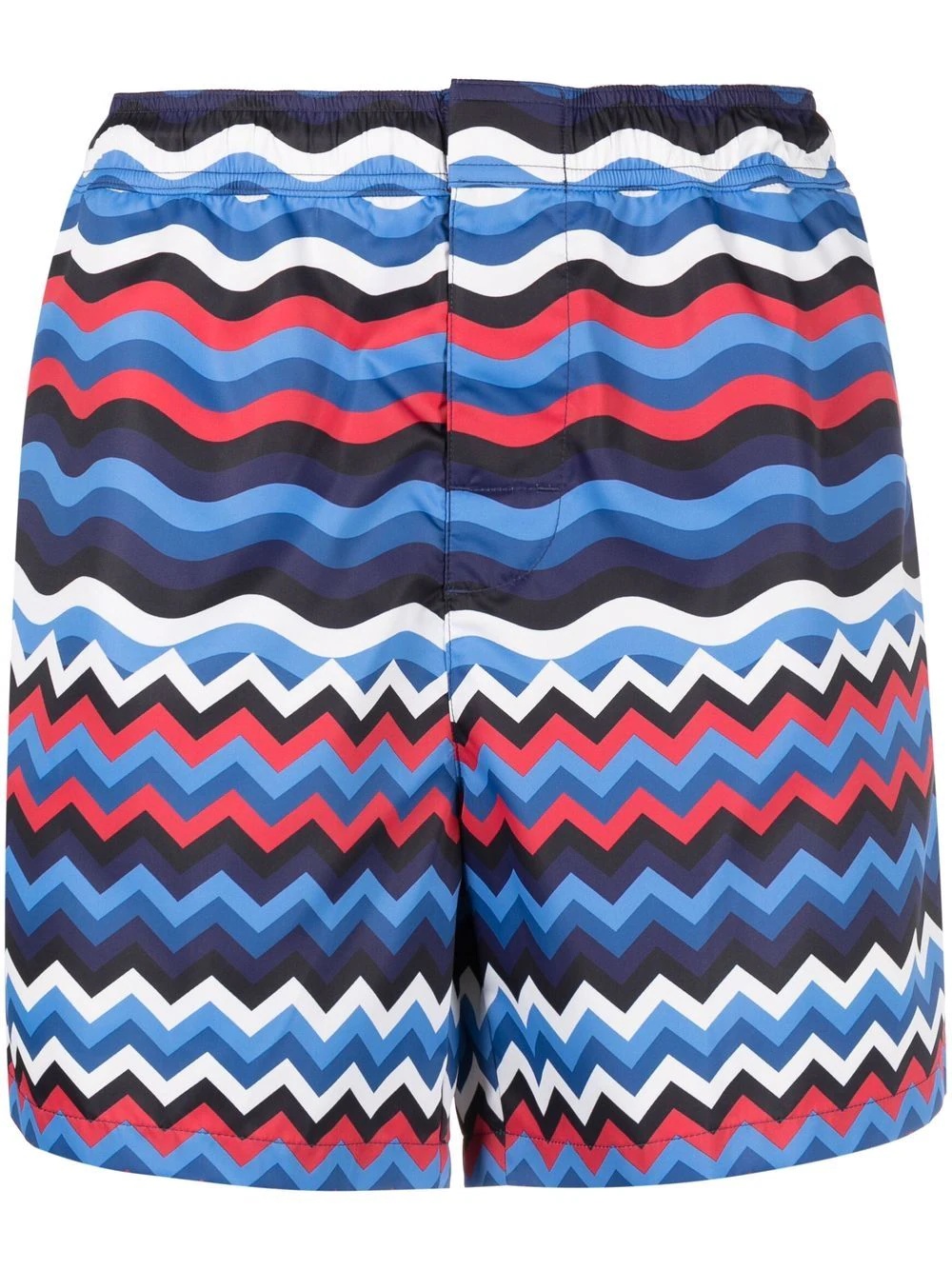 zig-zag wave-print swim shorts - 1