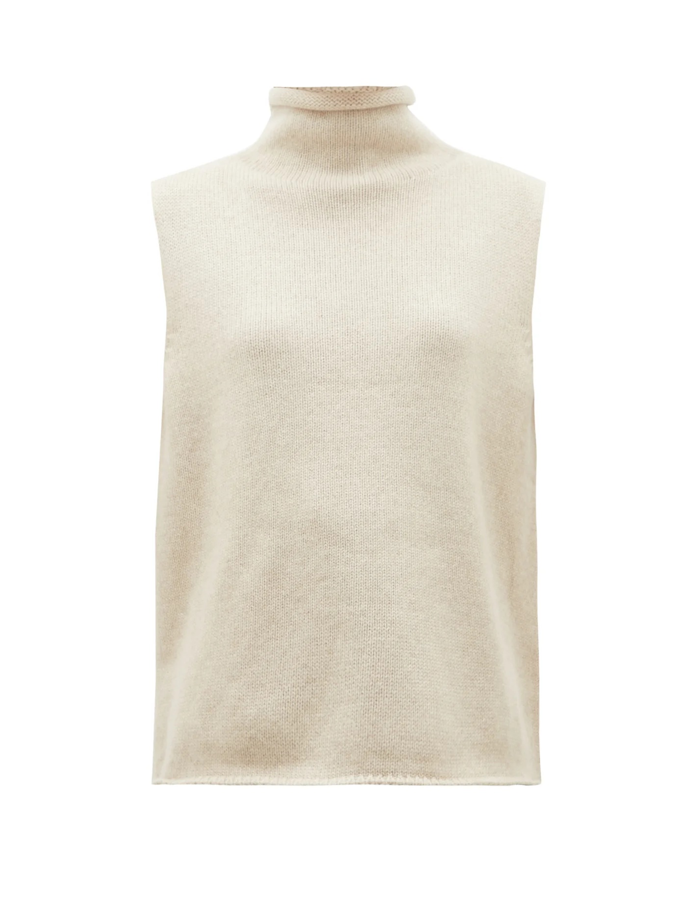 Beriko sleeveless roll-neck cashmere sweater - 1