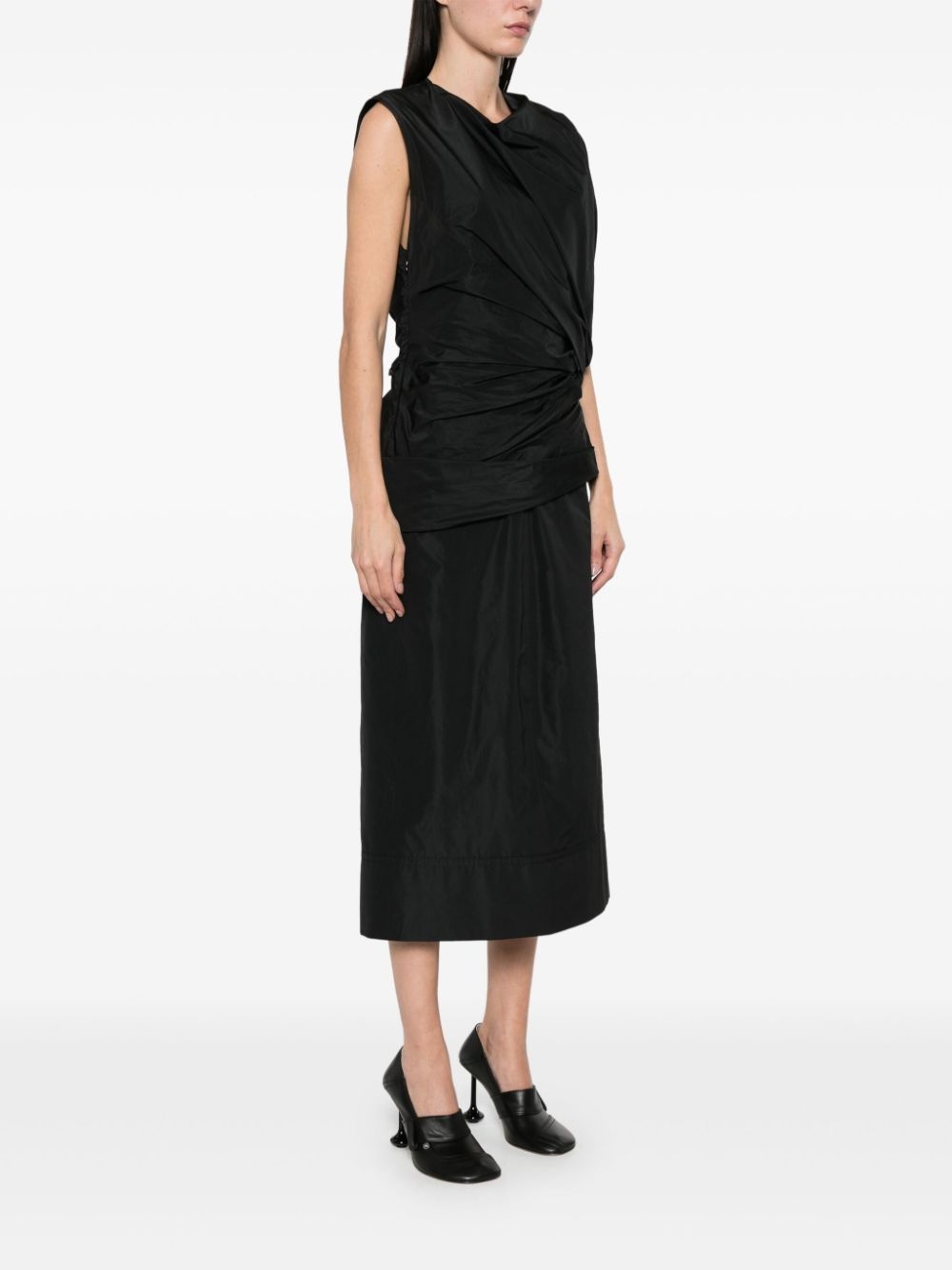 taffeta midi dress - 3