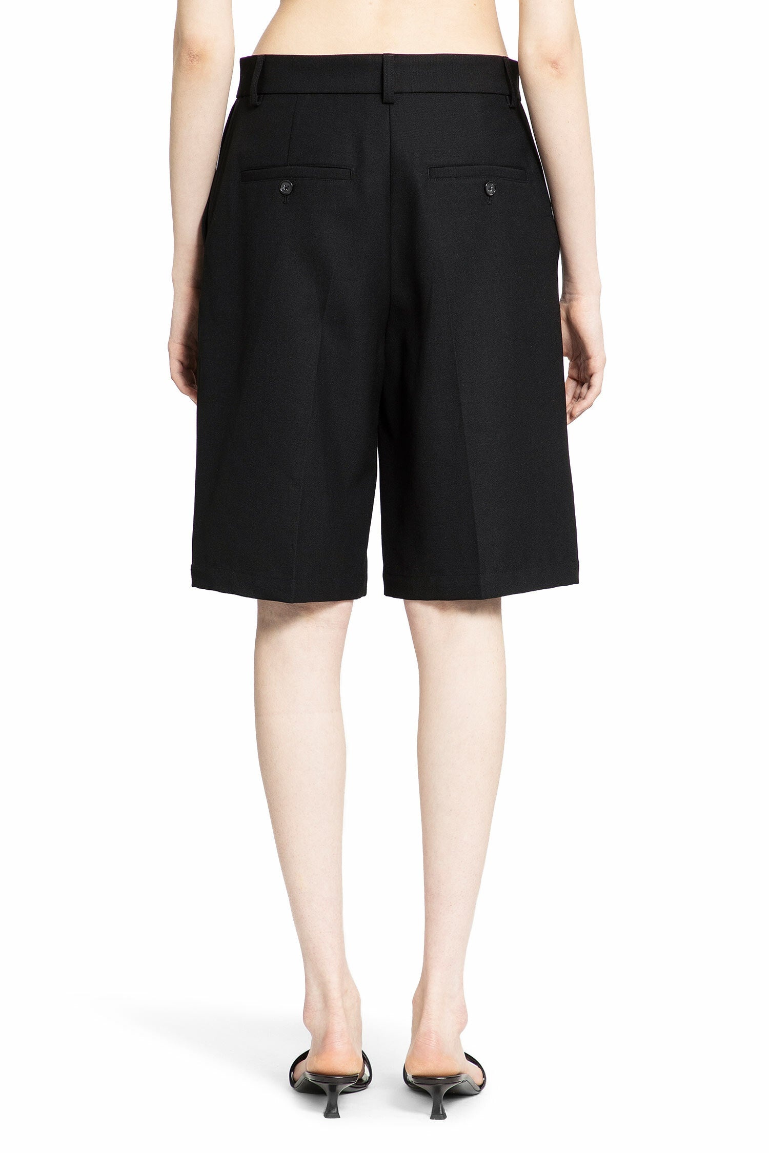 TOTEME WOMAN BLACK SHORTS - 4