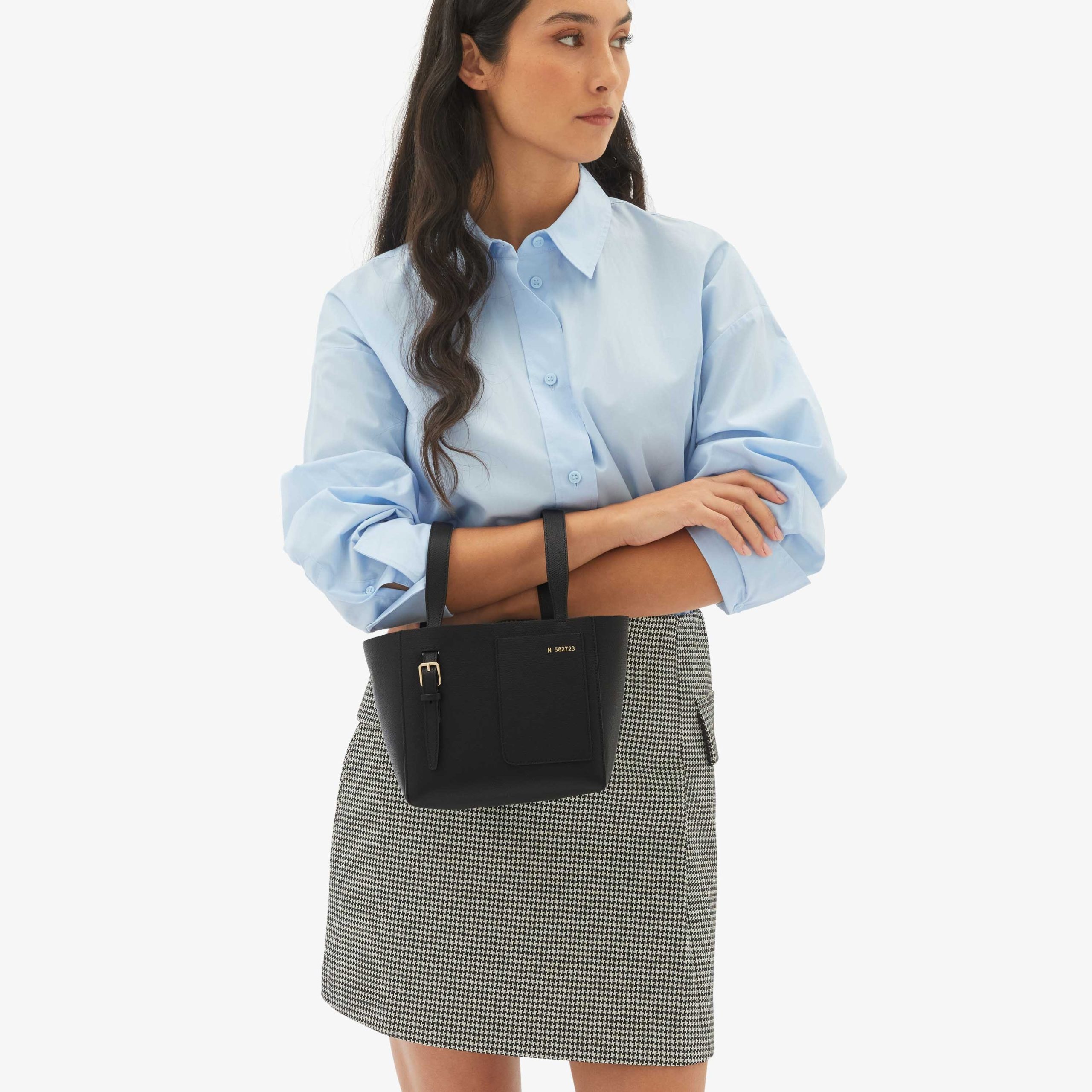 Valextra – Soft Bucket Micro Bag – Black - 6