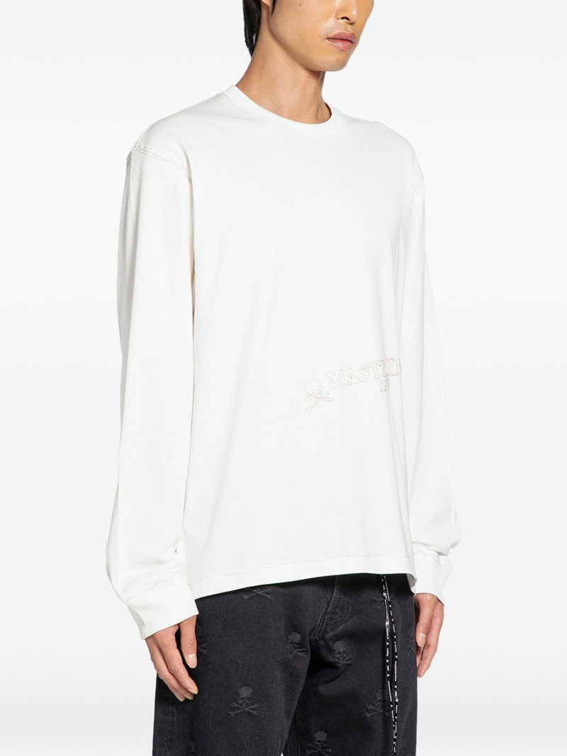 MASTERMIND WORLD stitched-skull long-sleeve cotton T-shirt outlook