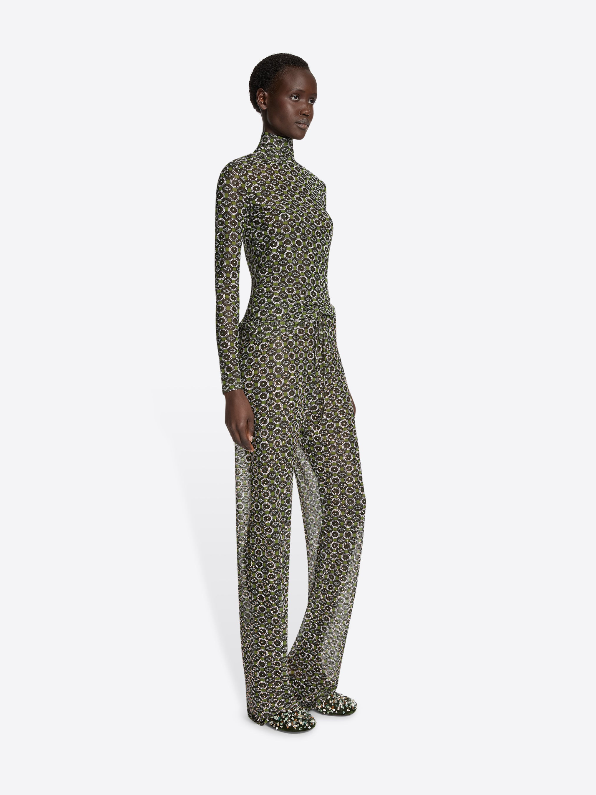 EMBELLISHED JERSEY PANTS - 3