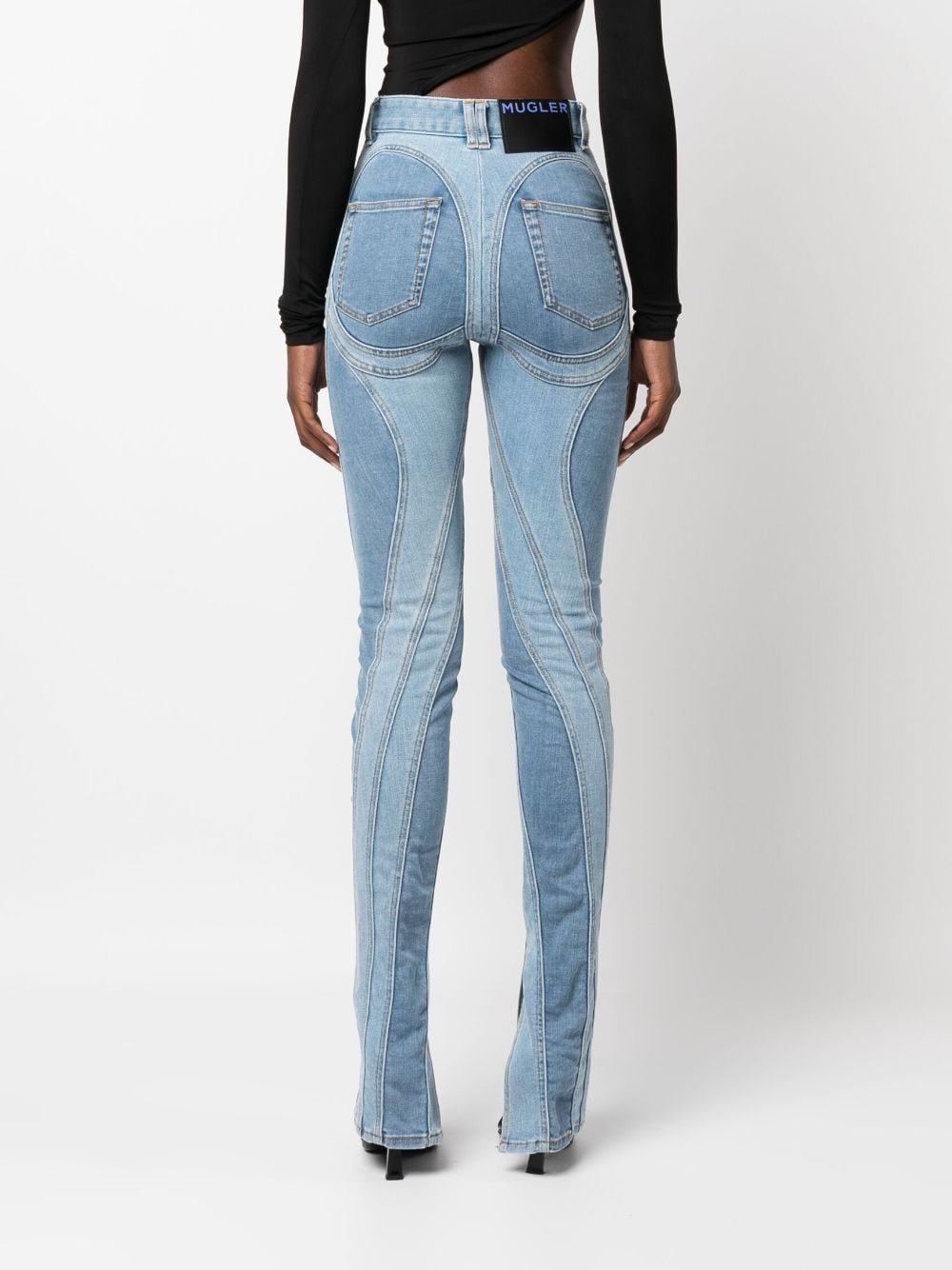 Spiral split-hem skinny jeans - 4