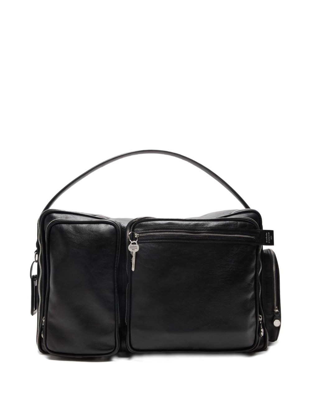 zip-fastening leather shoulder bag - 2