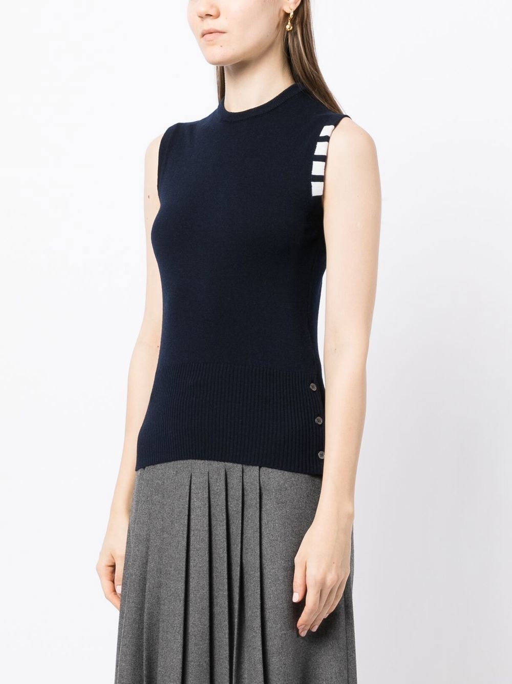 4-Bar cashmere knitted top - 3