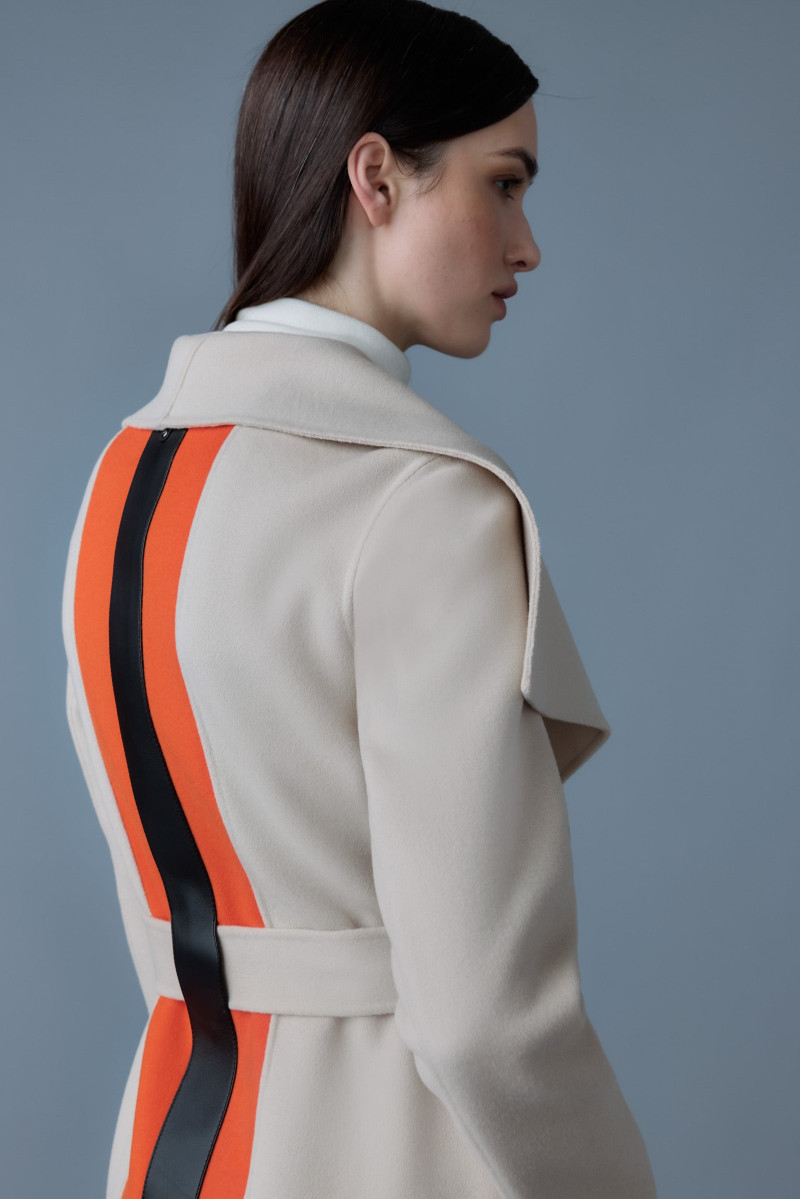 MAI-LST Double-Face Wool Stripe Wrap Coat 5