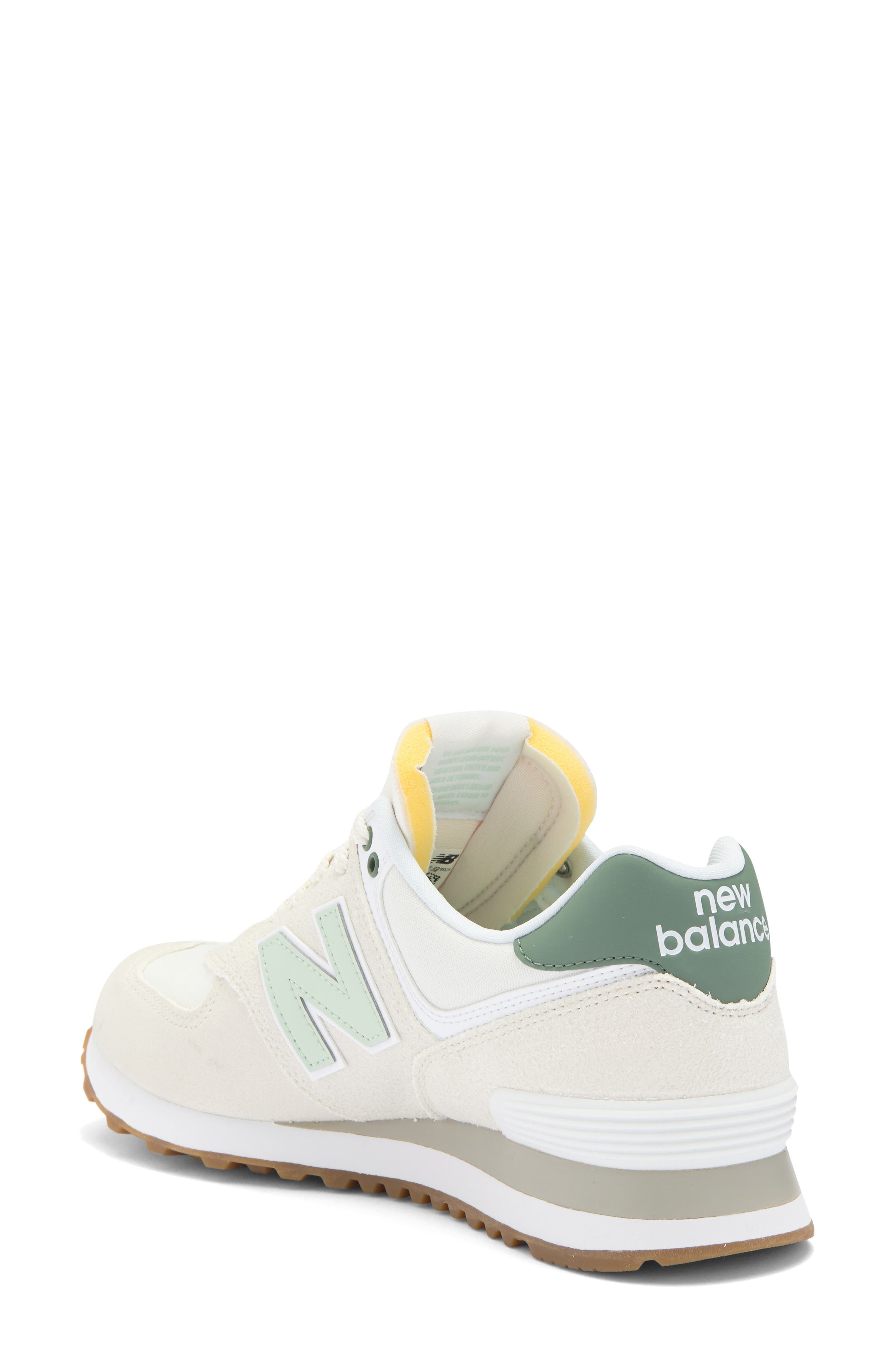 New Balance 574 Sneaker in Sea Salt/New Spruce at Nordstrom - 2