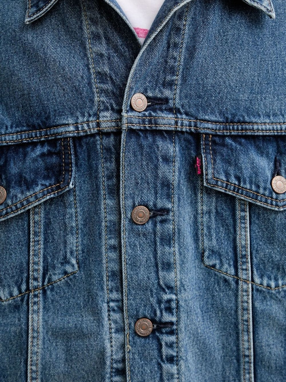 Trucker button-fastening denim jacket - 5