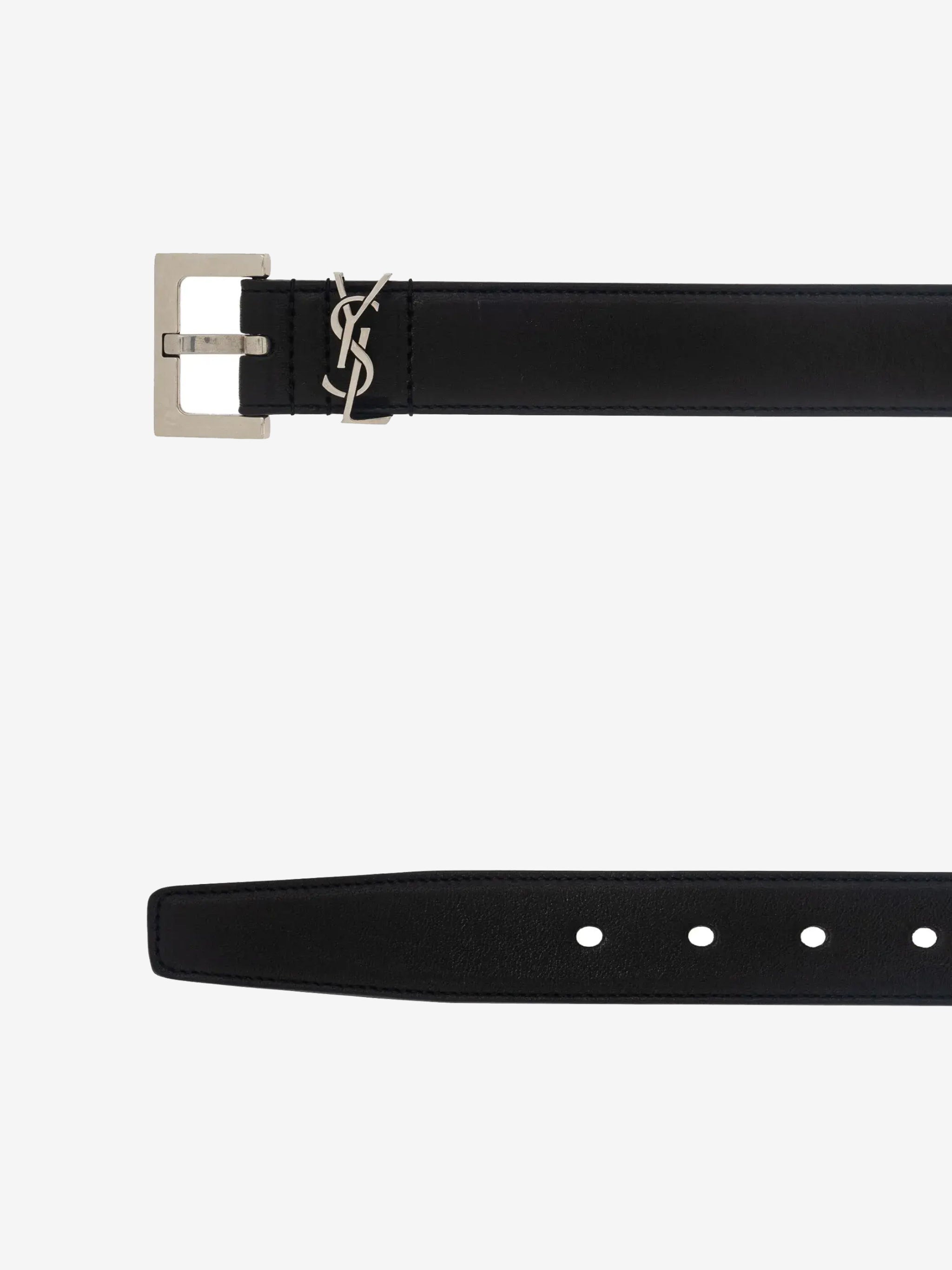 SAINT LAURENT - Men Cassandre Lamb Belt - 4
