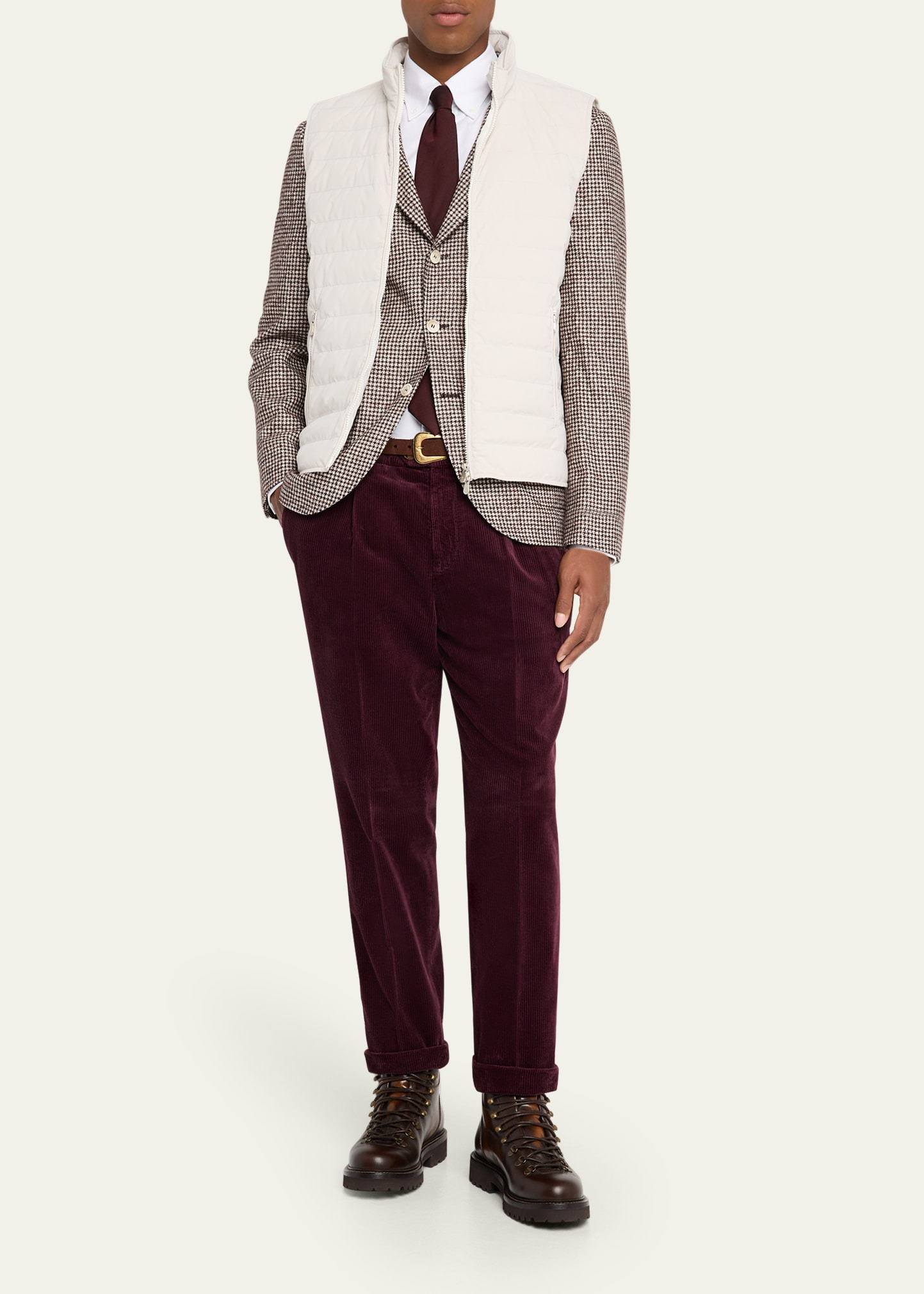 Men's Wide Wale Corduroy Single Pleat Pants - 2