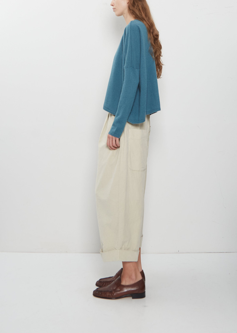 Cashmere V-Neck Sweater — Teal 2