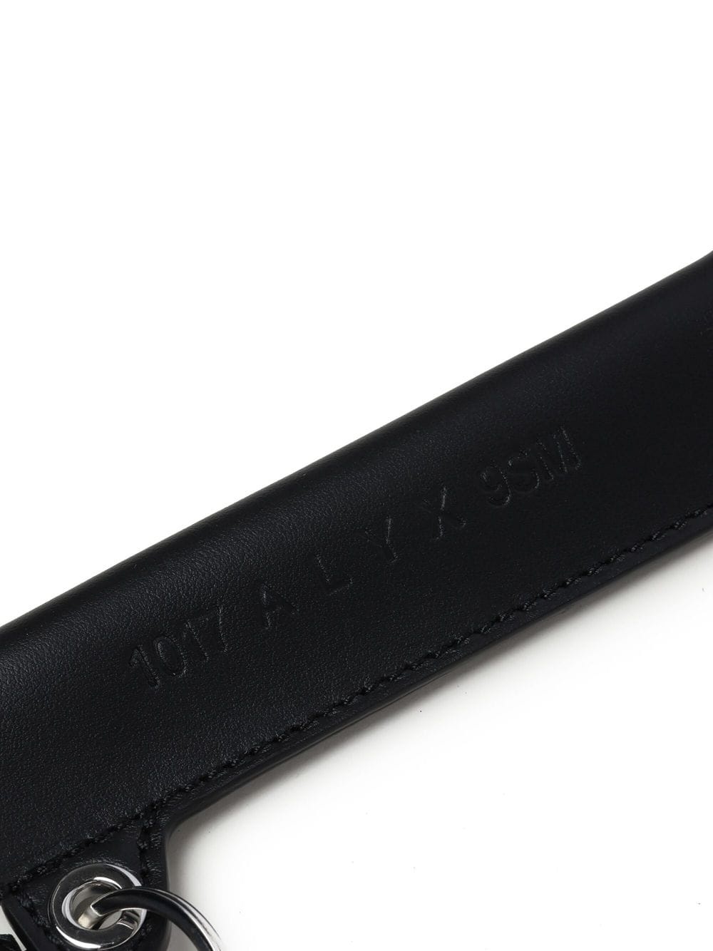logo-lettering leather keyring - 3