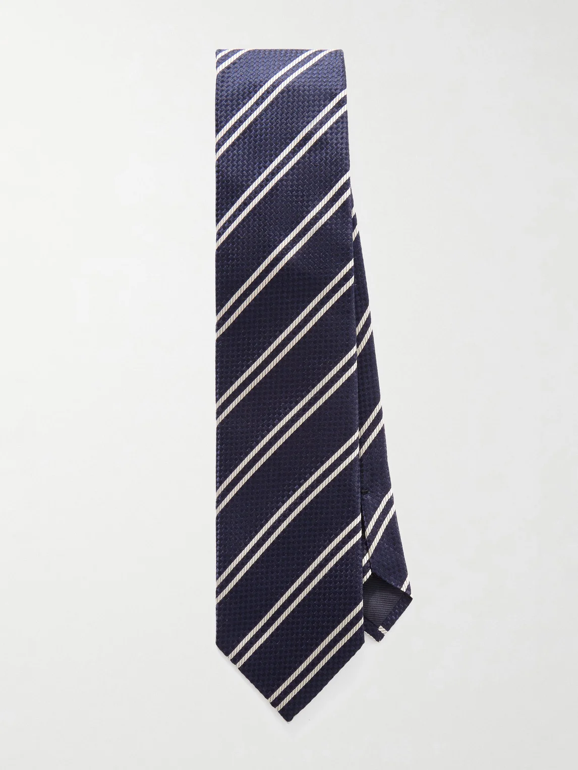 8cm Striped Silk-Jacquard Tie - 1