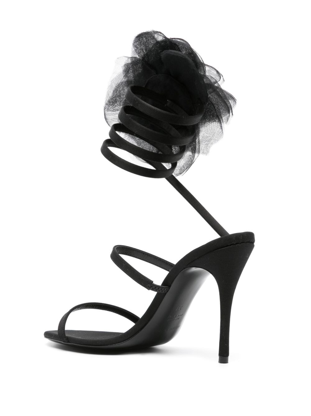spiral-bound floral-appliquÃ© sandals - 6