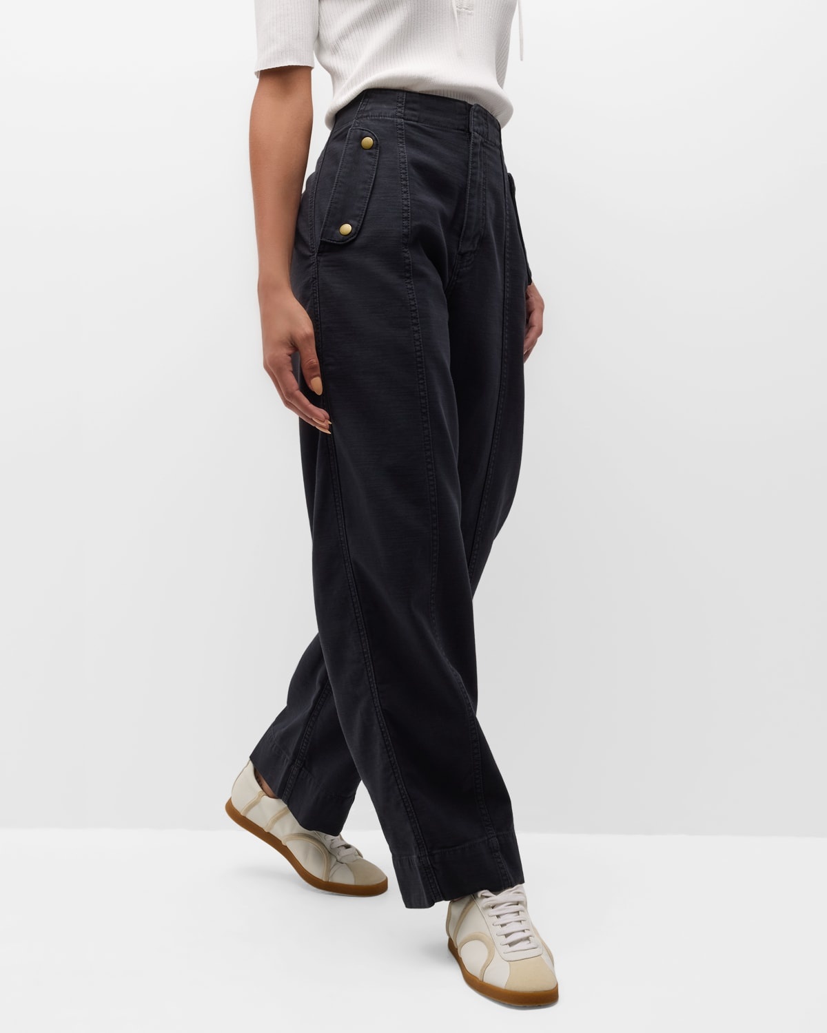 Barrel-Leg Utility Pants - 7