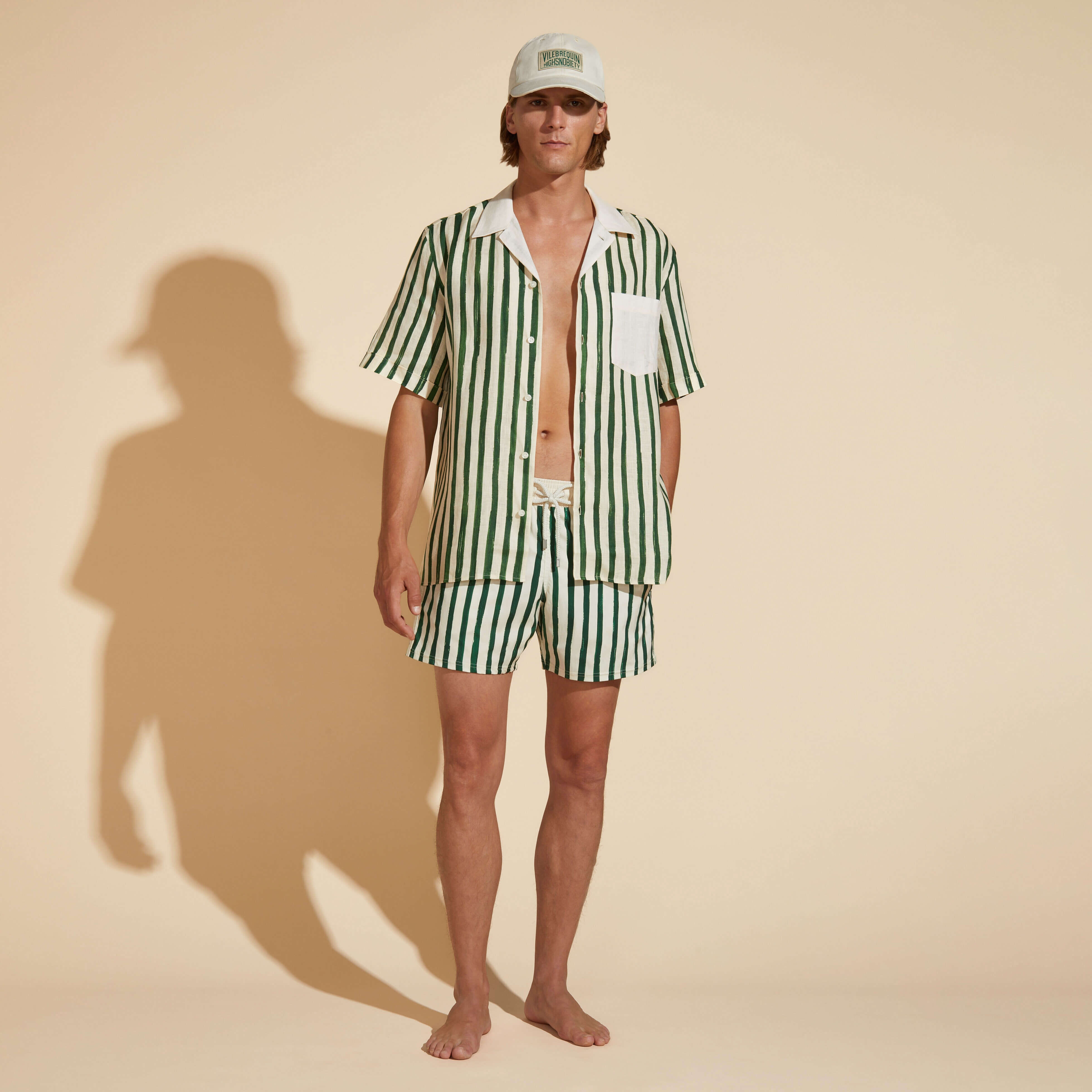 Men Stretch Swim Trunks HS Stripes - Vilebrequin x Highsnobiety