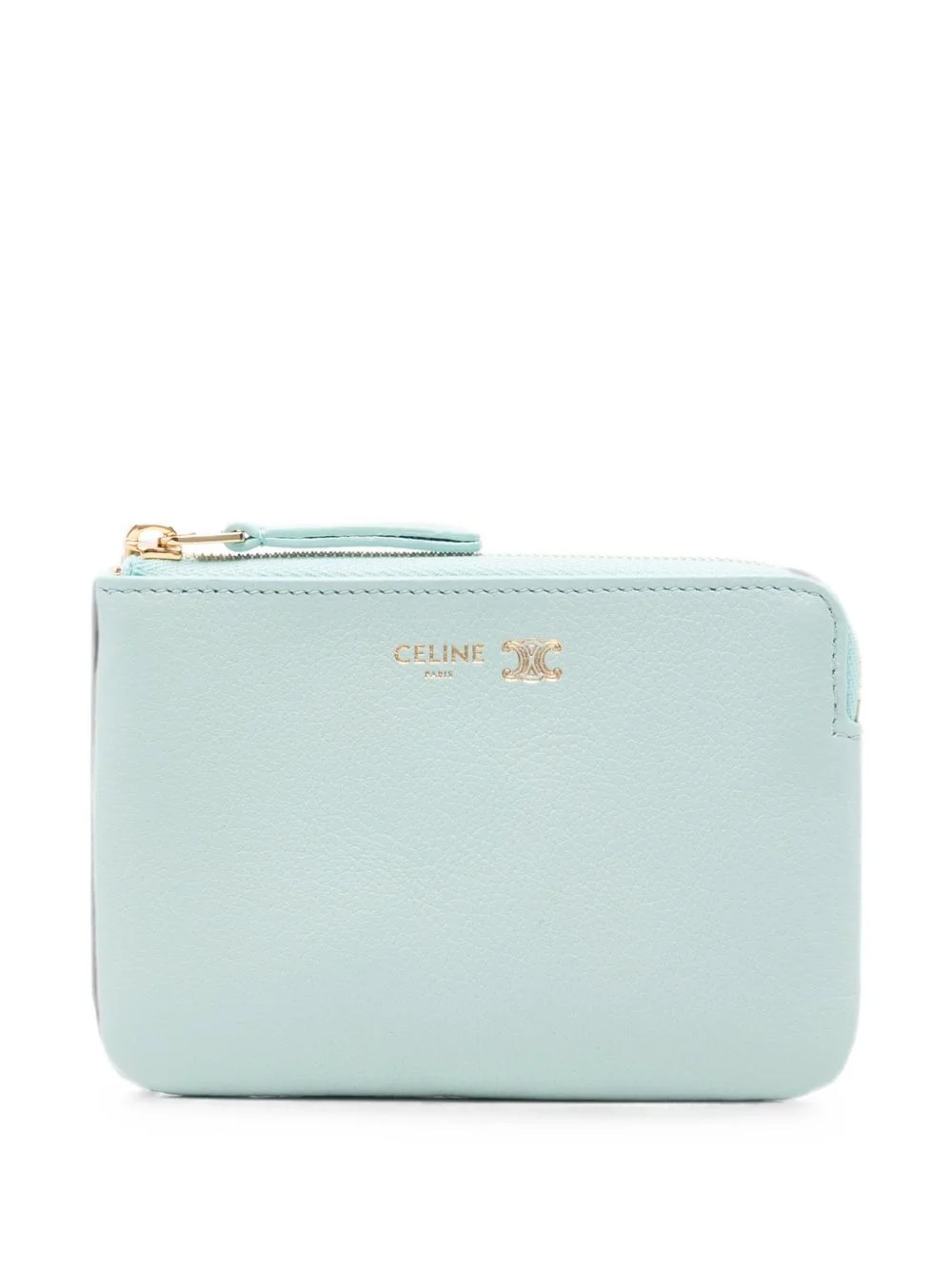 Celine Women Triomphe Stamp Leather Coin Purse - 1