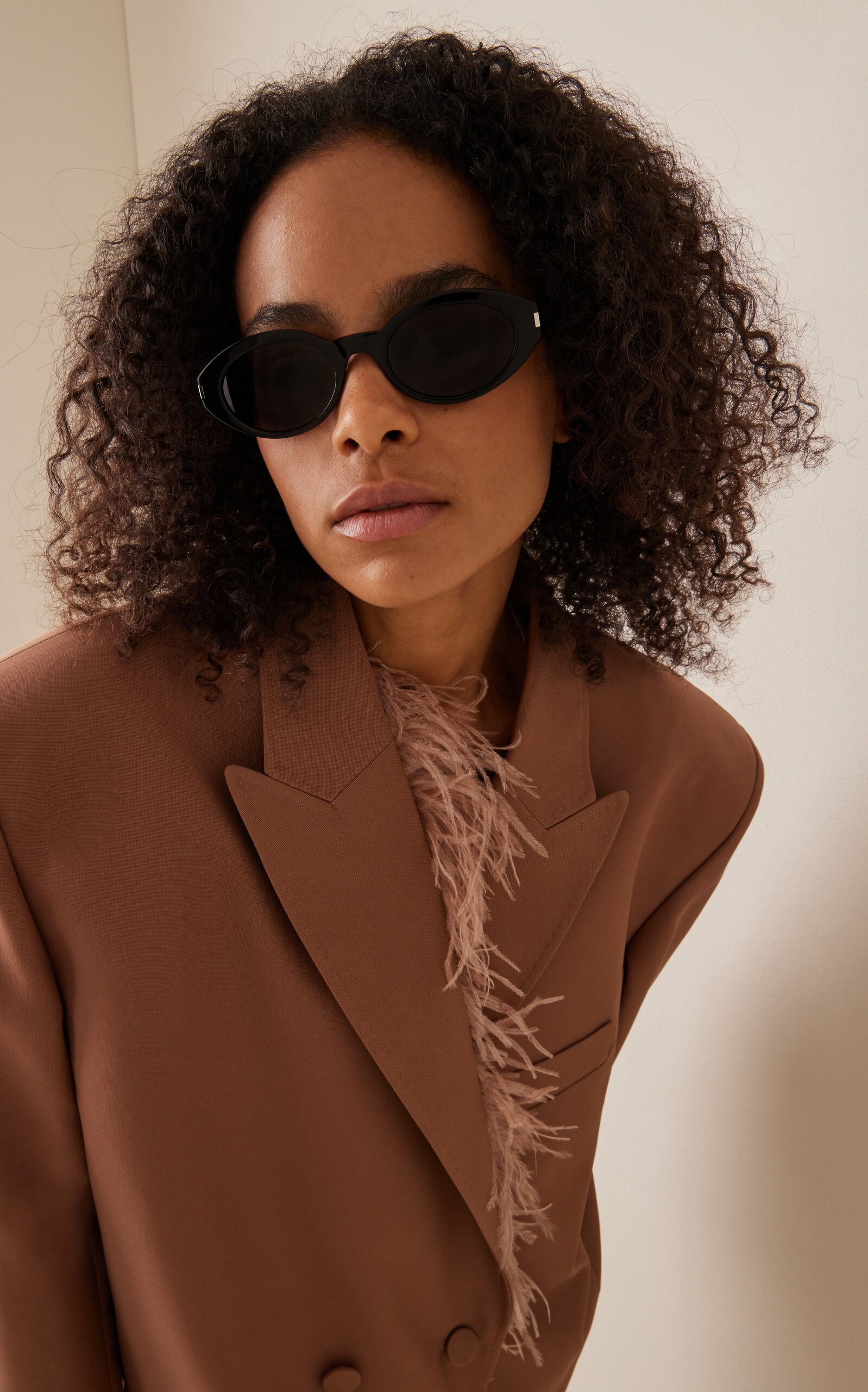 Round-Frame Acetate Sunglasses black - 3