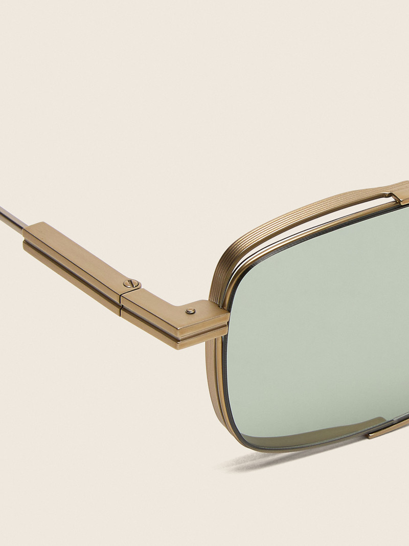 ZEGNA PALE GOLD TITANIUM SUNGLASSES outlook