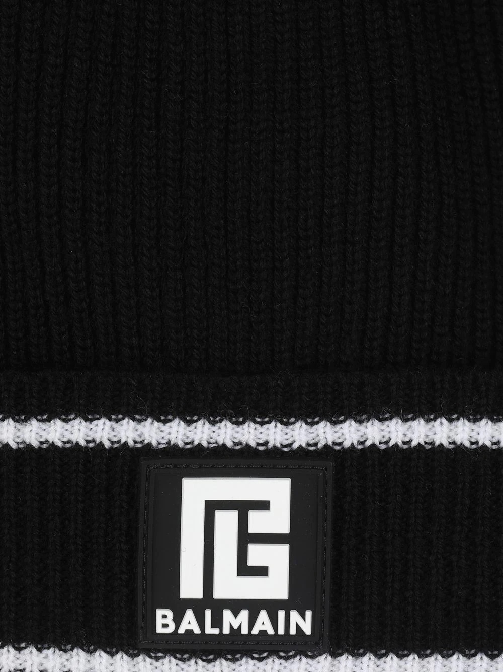 logo-patch wool beanie - 2