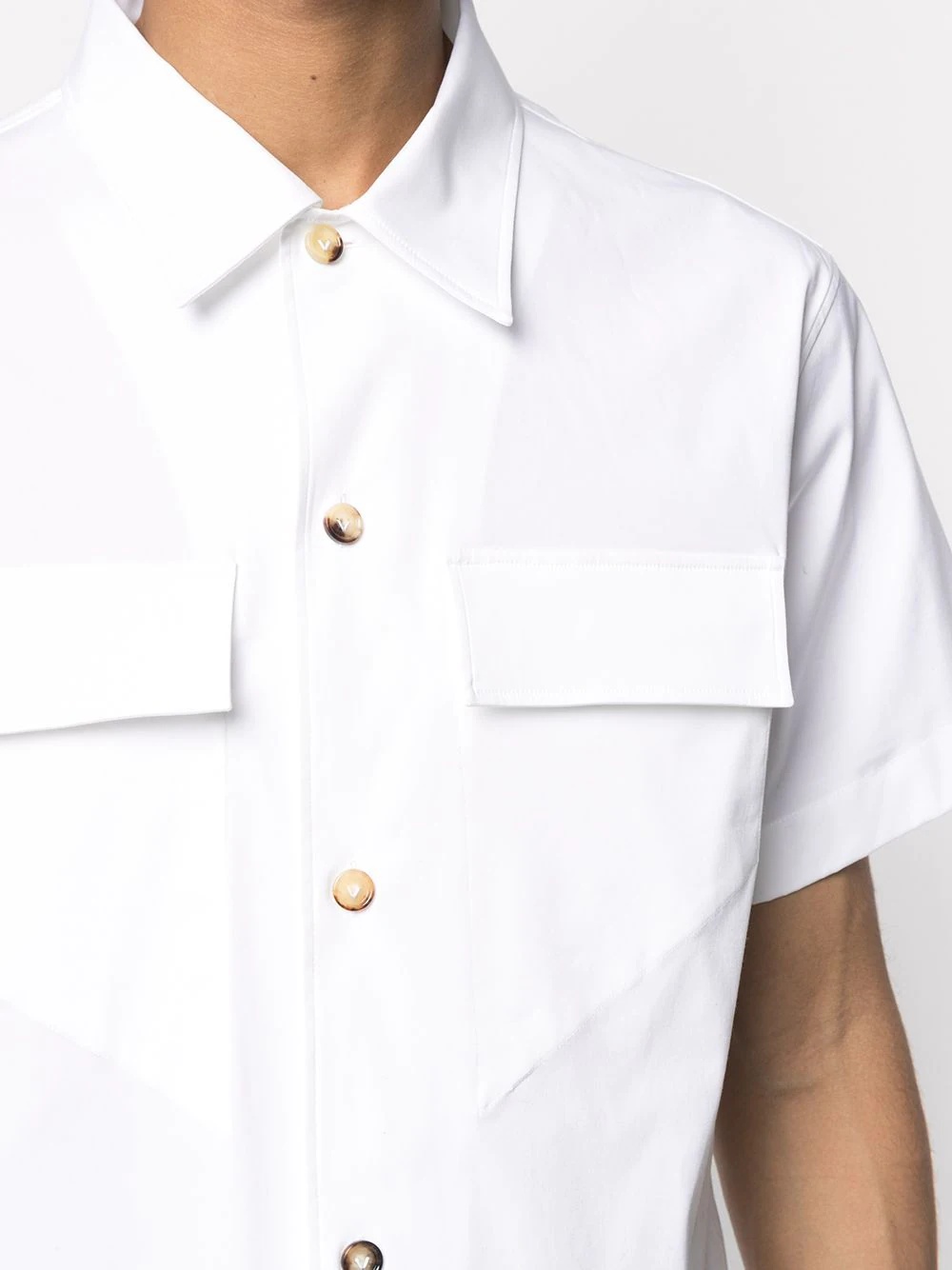 button front short sleeve shirt - 5