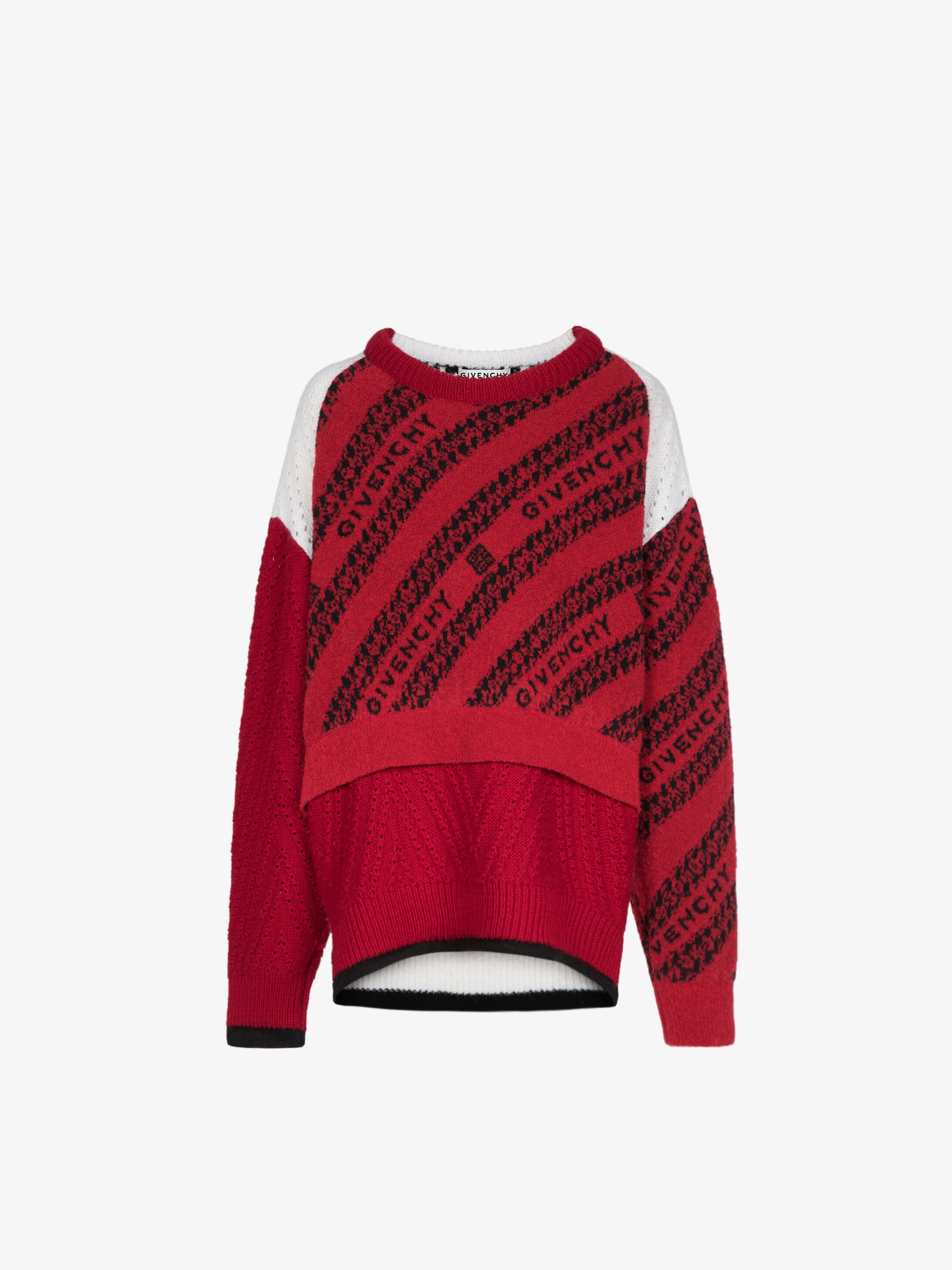 GIVENCHY chain sweater in patchwork knit - 1