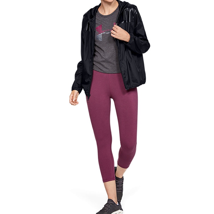 (WMNS) Under Armour Unstoppable Woven Full Zip Jacket 'Black' 1349321-001 - 5