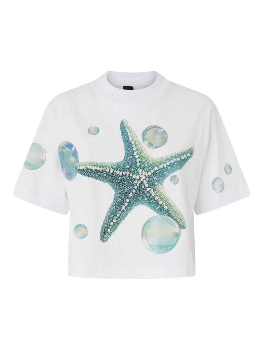 starfish-print T-shirt - 1