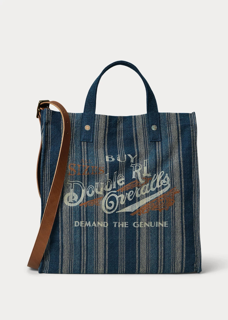 Handwoven Indigo Carpenter Tote - 1