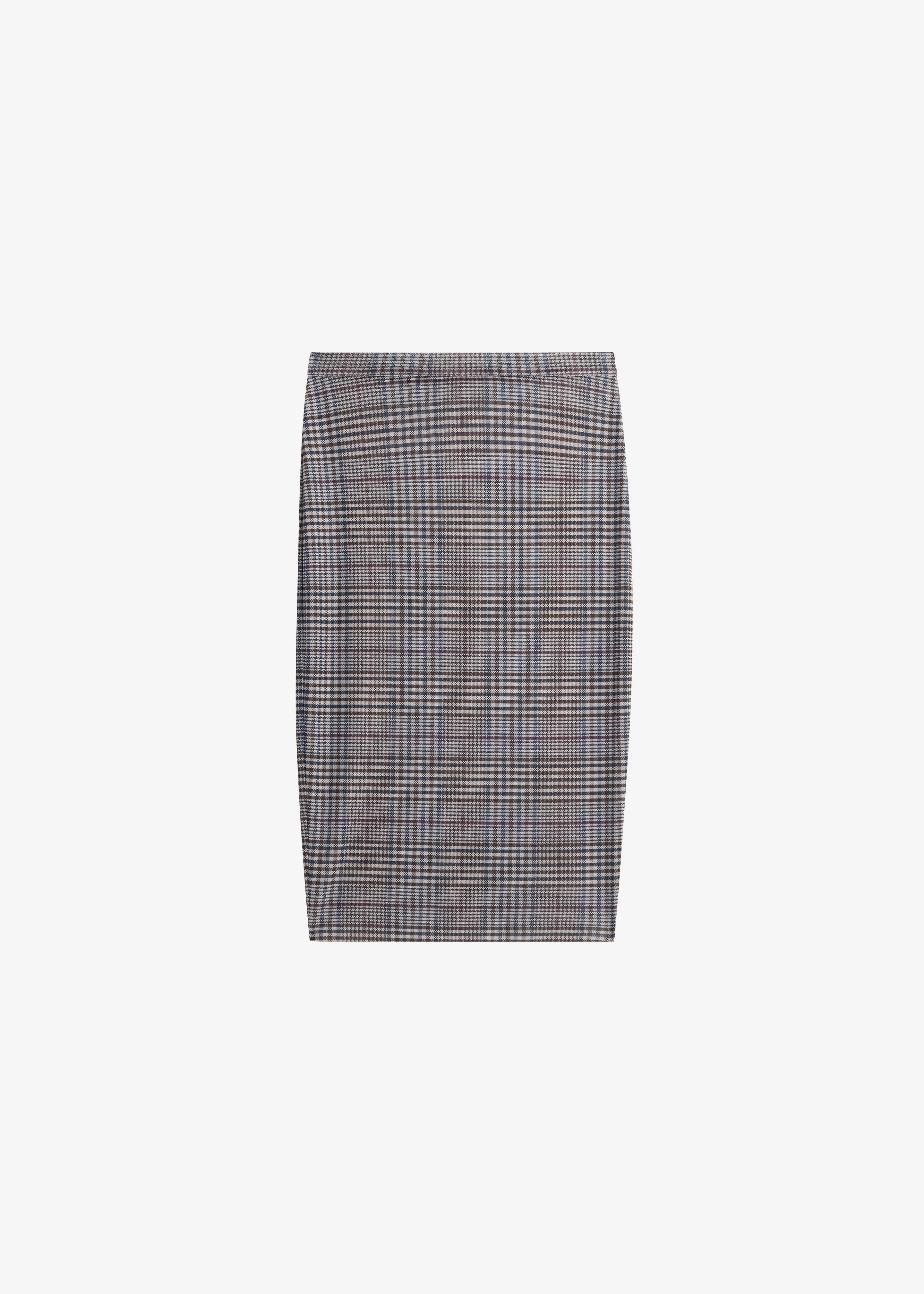 Aurora Sheer Mesh Skirt - Beige Glen Plaid - 1