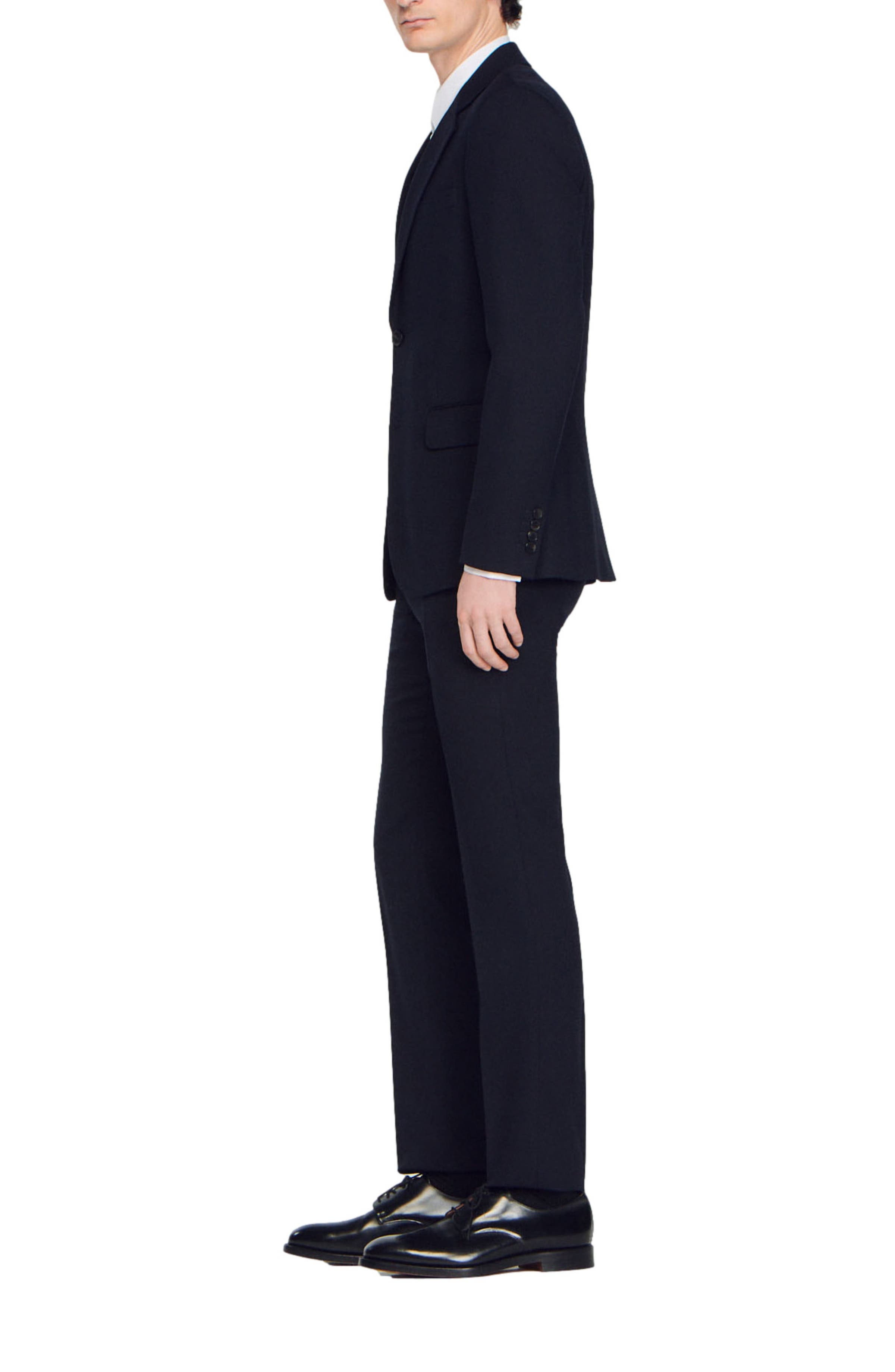 SANDRO Wool suit jacket in Navy Blue at Nordstrom - 3