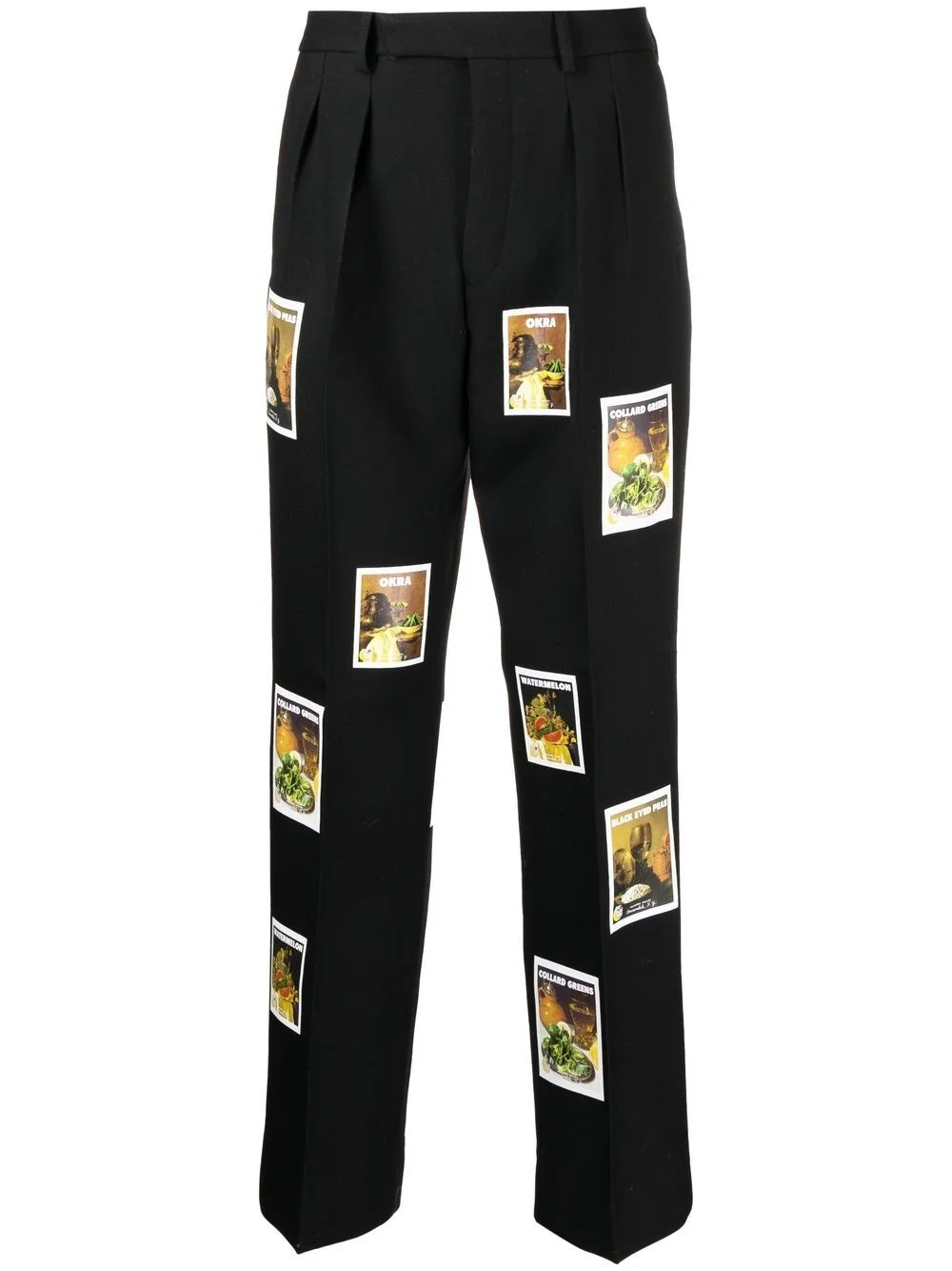 wool polaroid print trousers - 1