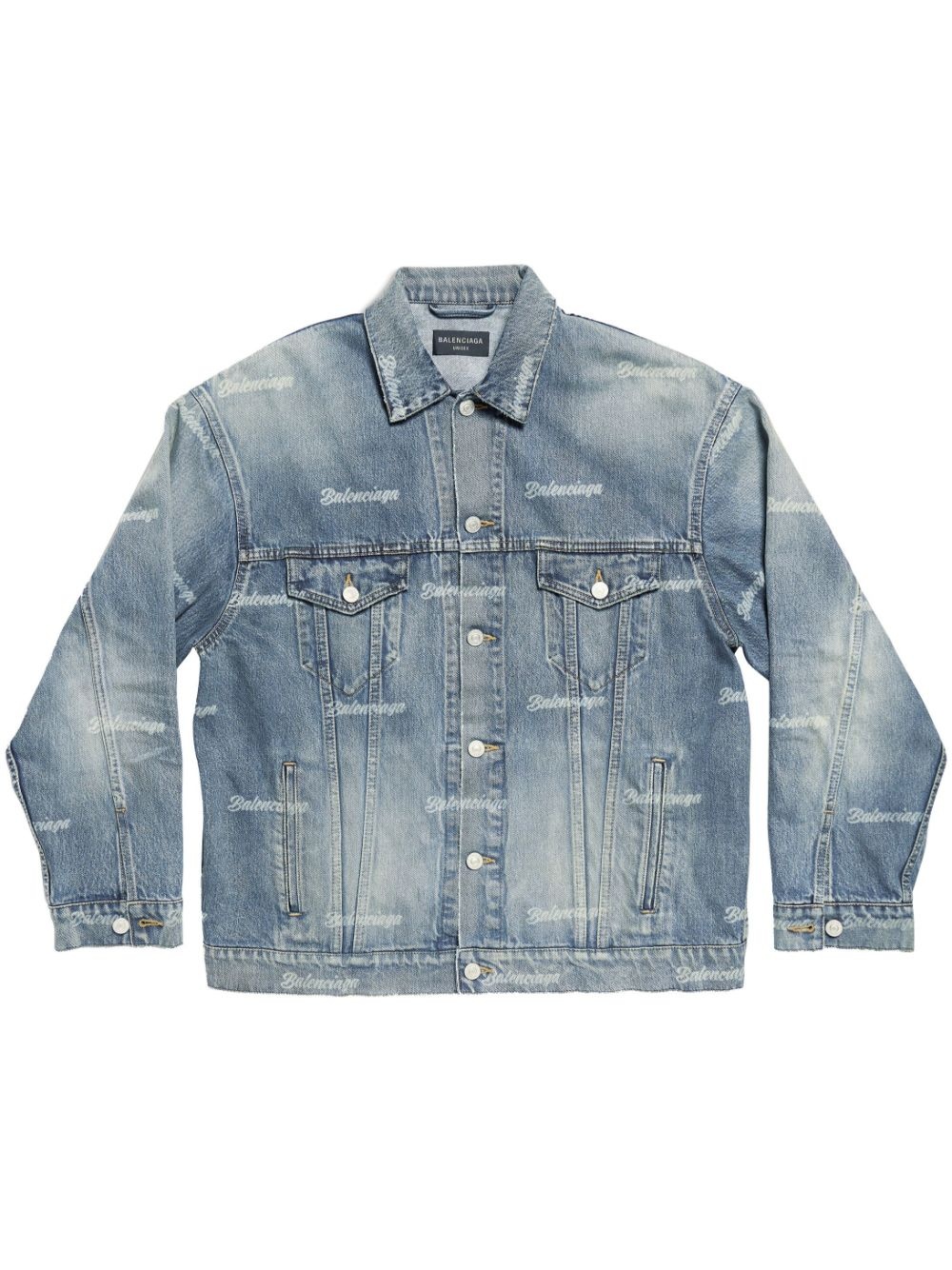 logo-print denim jacket