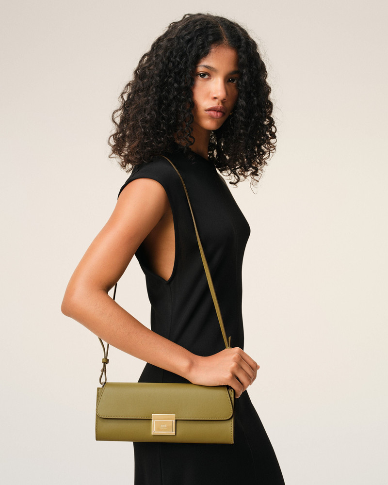 AMI Paris GREEN COW LEATHER MIMI POUCH outlook