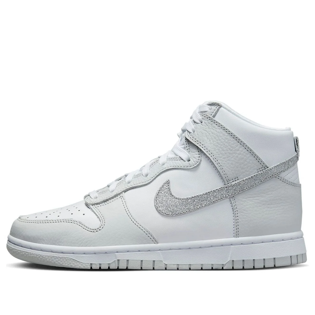 (WMNS) Nike Dunk High 'Silver Glitter Swoosh' FJ4578-100 - 1