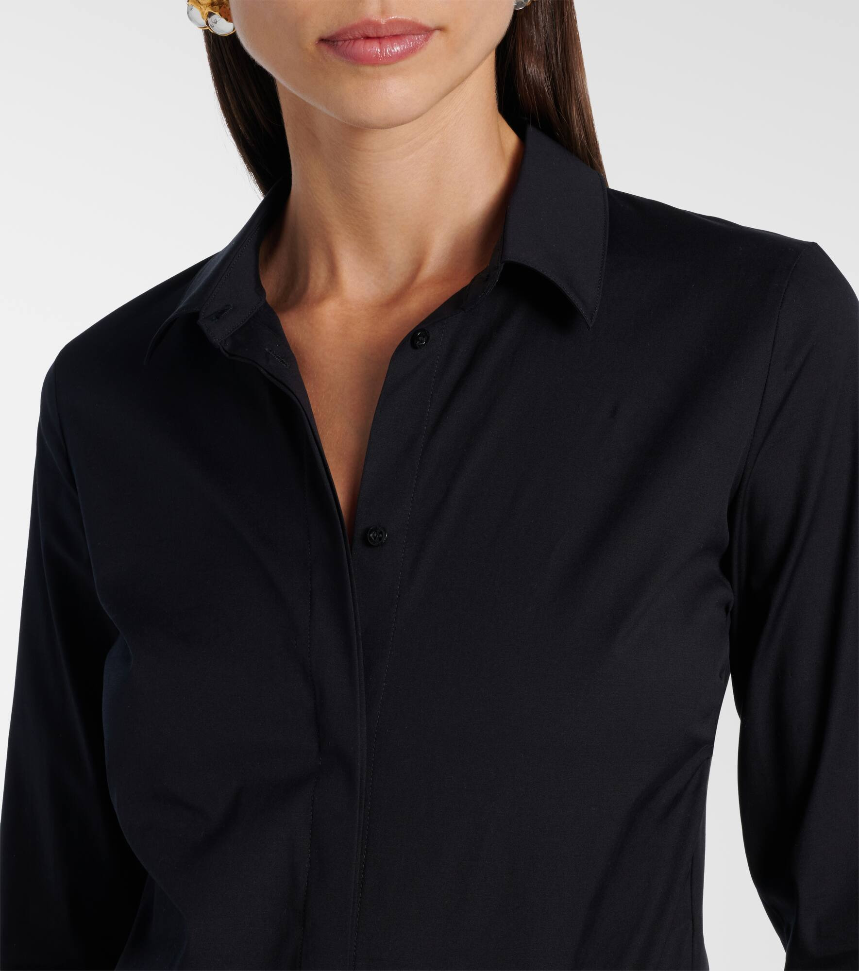 Cotton-blend poplin bodysuit - 6