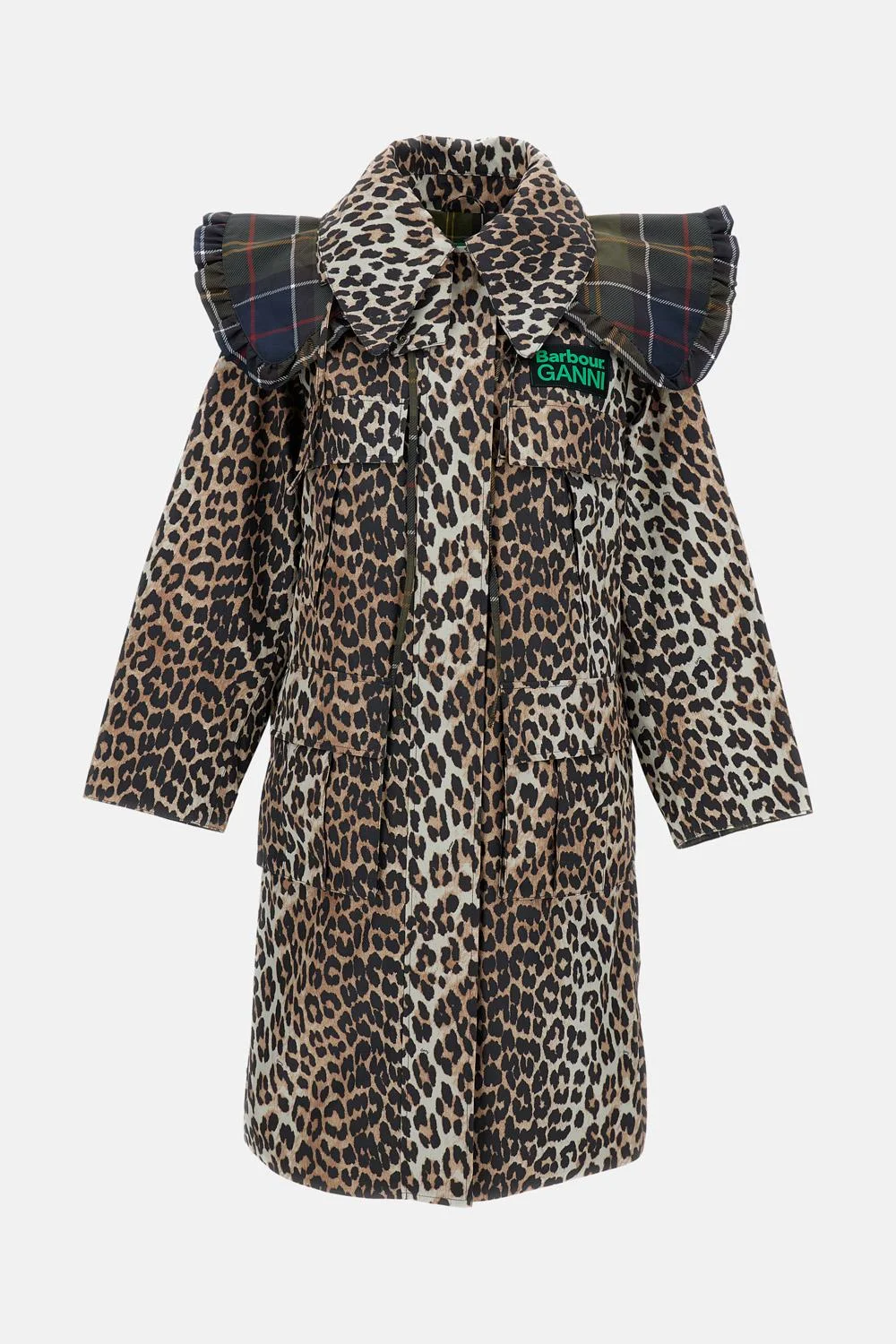 BARBOUR X GANNI LEOPARD PRINT PARKA - 1