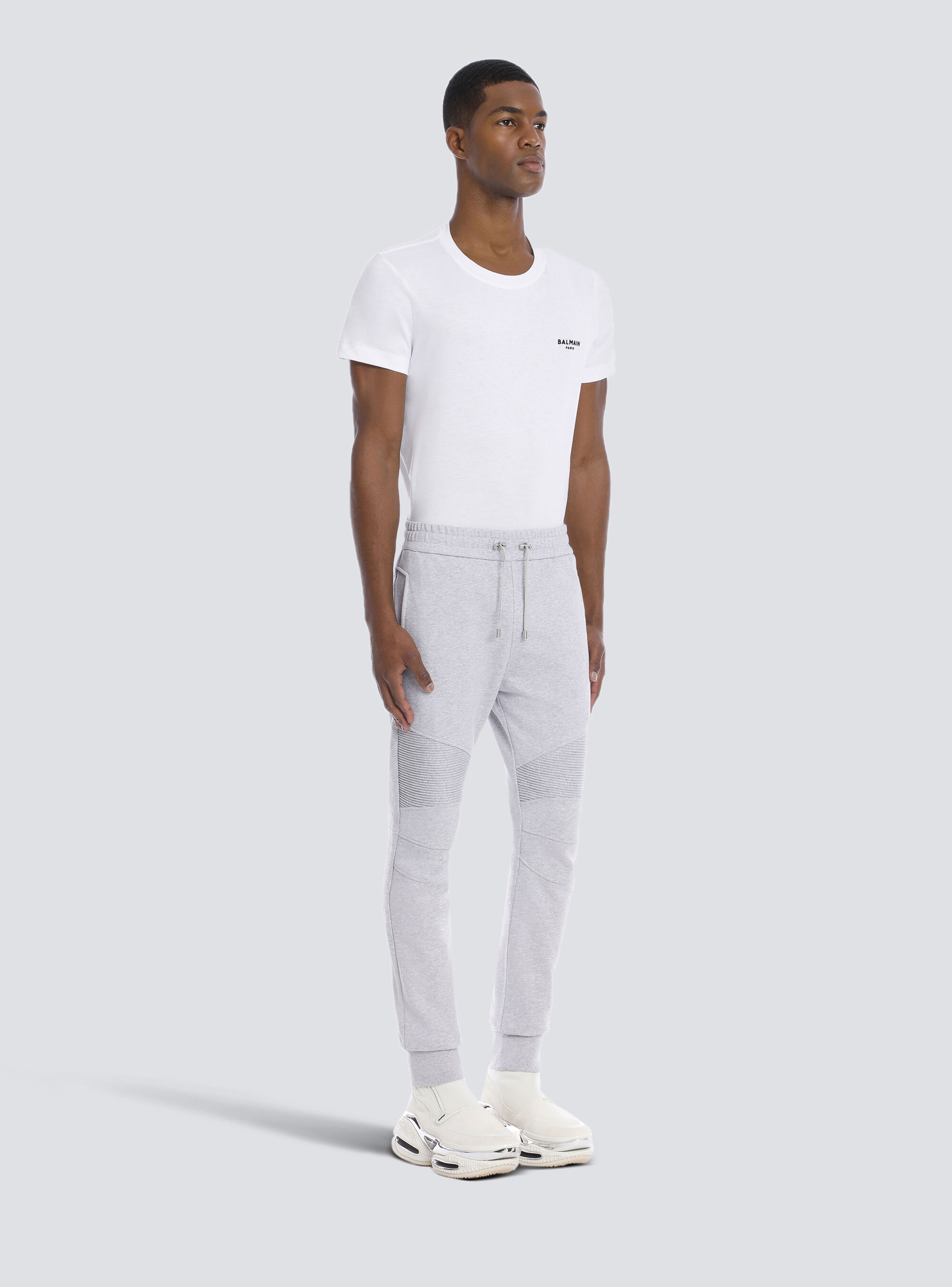 Cotton sweatpants with Balmain Paris logo - 4